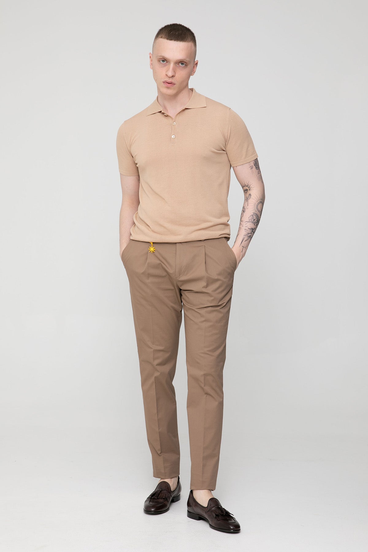 Manuel Ritz Tek Pileli Yandan Cepli Pantolon