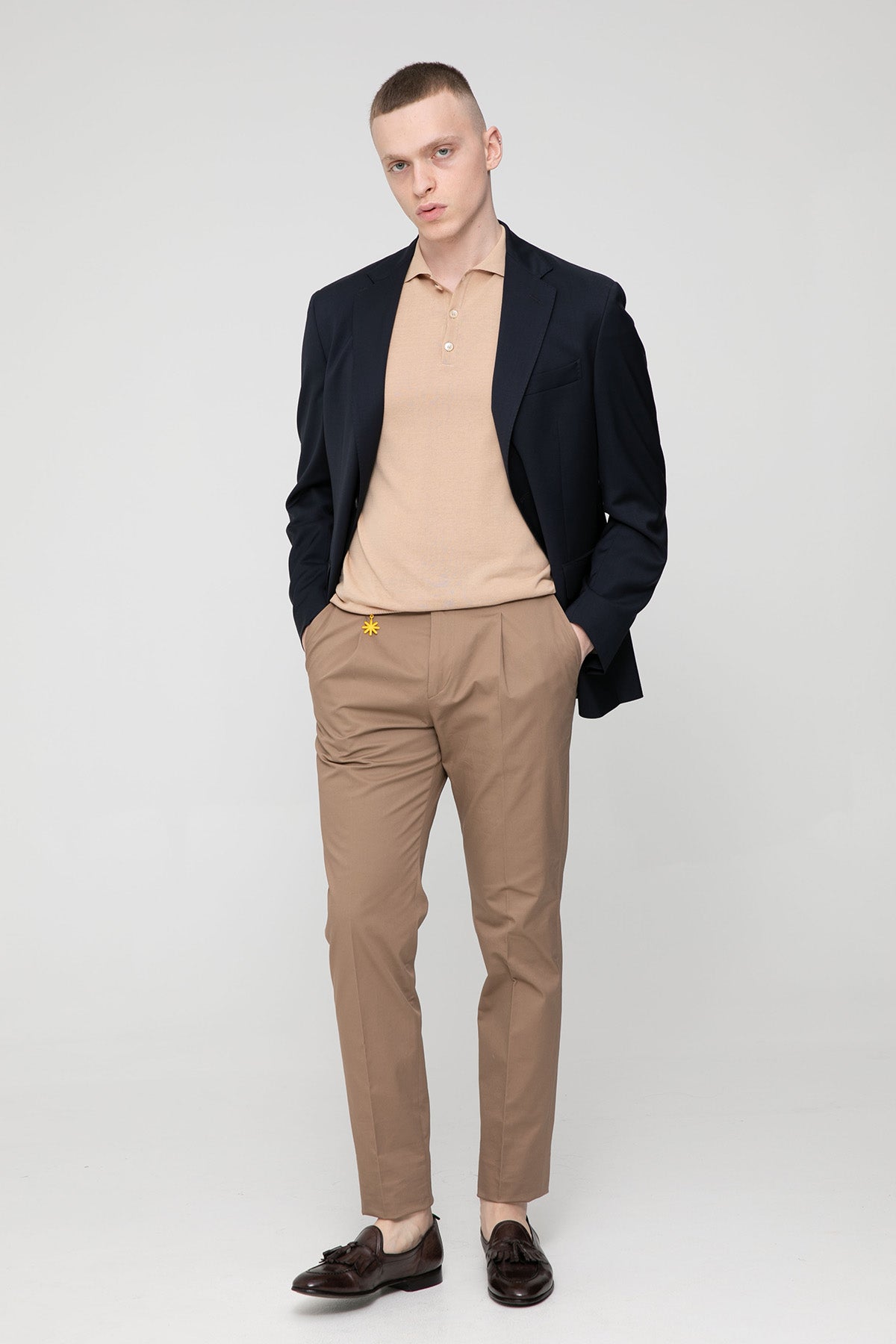 Manuel Ritz Tek Pileli Yandan Cepli Pantolon