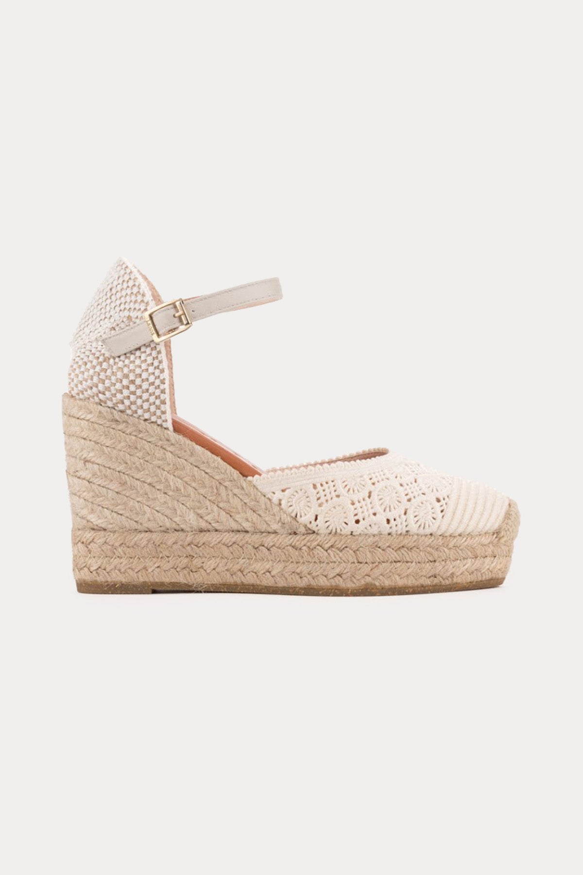 Kanna Ines Kanvas Örgü Küt Burun Sandalet