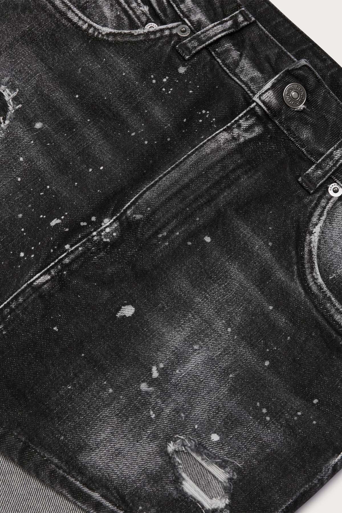 Dondup Boya Efektli Yıkamalı Mini Jean Etek