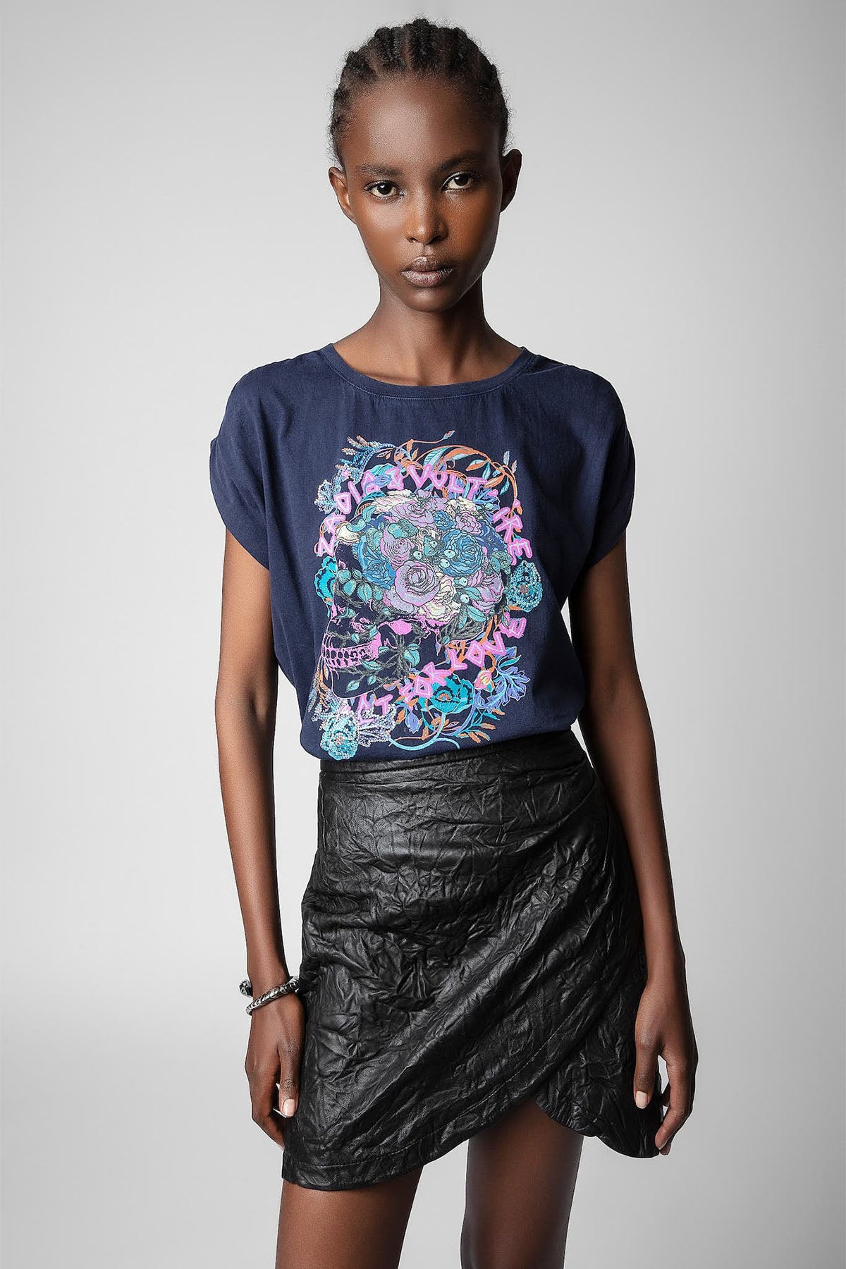 Zadig & Voltaire Logolu Yuvarlak Yaka T-shirt-Libas Trendy Fashion Store