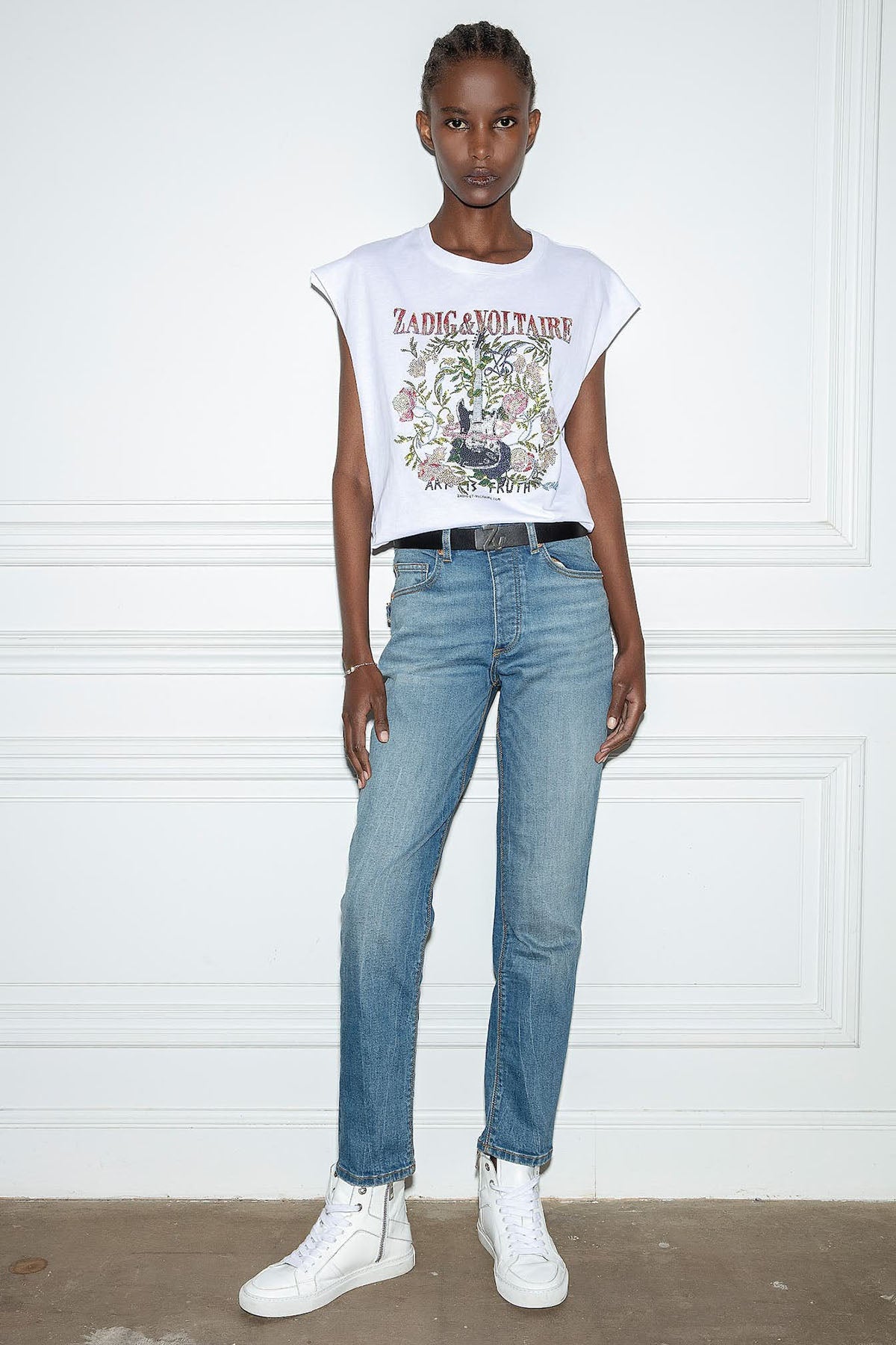 Zadig & Voltaire Logolu Yuvarlak Yaka T-shirt-Libas Trendy Fashion Store