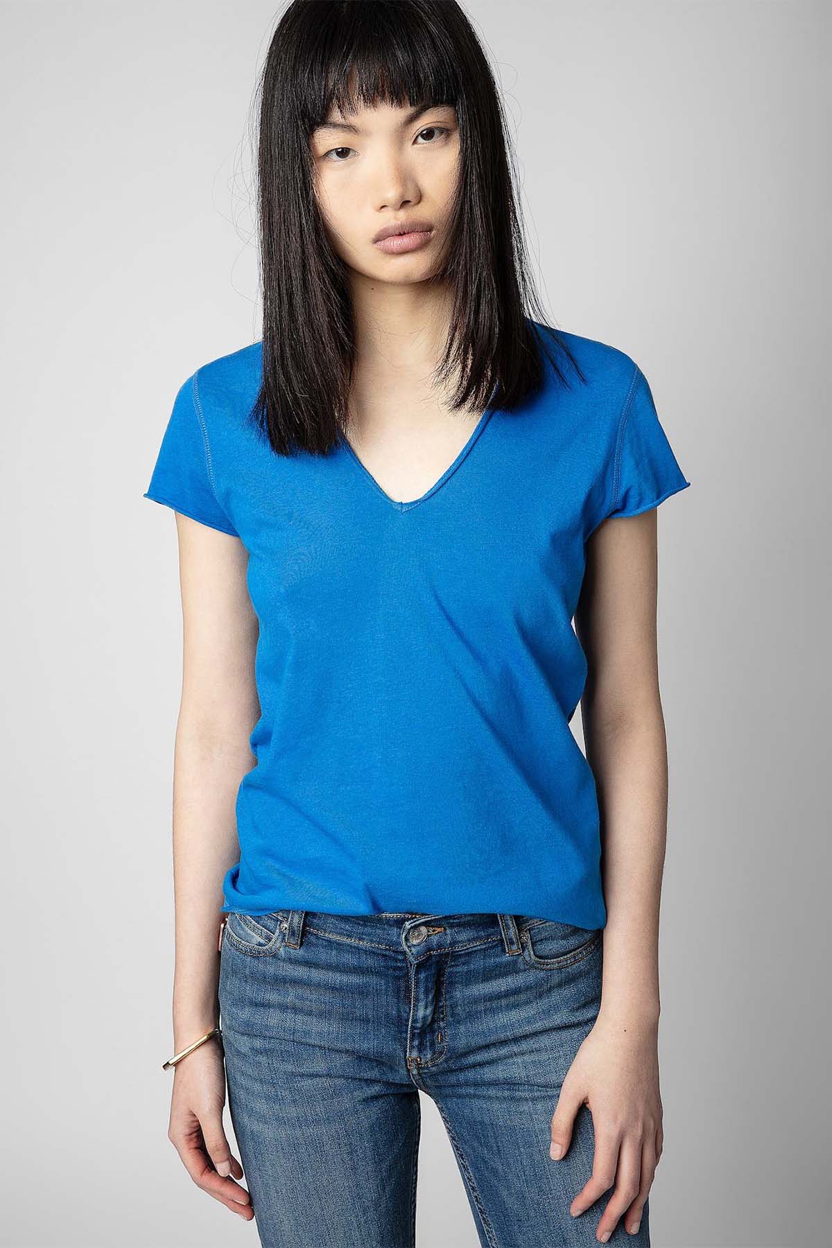 Zadig & Voltaire Dantel Nakış Logolu T-shirt-Libas Trendy Fashion Store