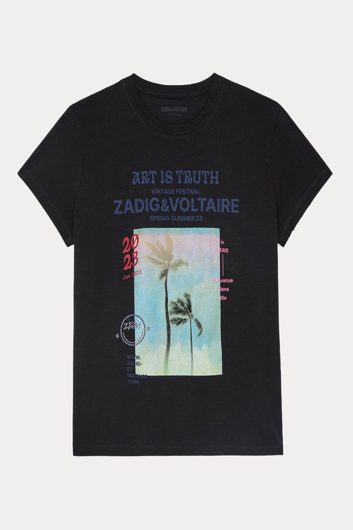 Zadig & Voltaire Yuvarlak Yaka Logolu T-shirt-Libas Trendy Fashion Store