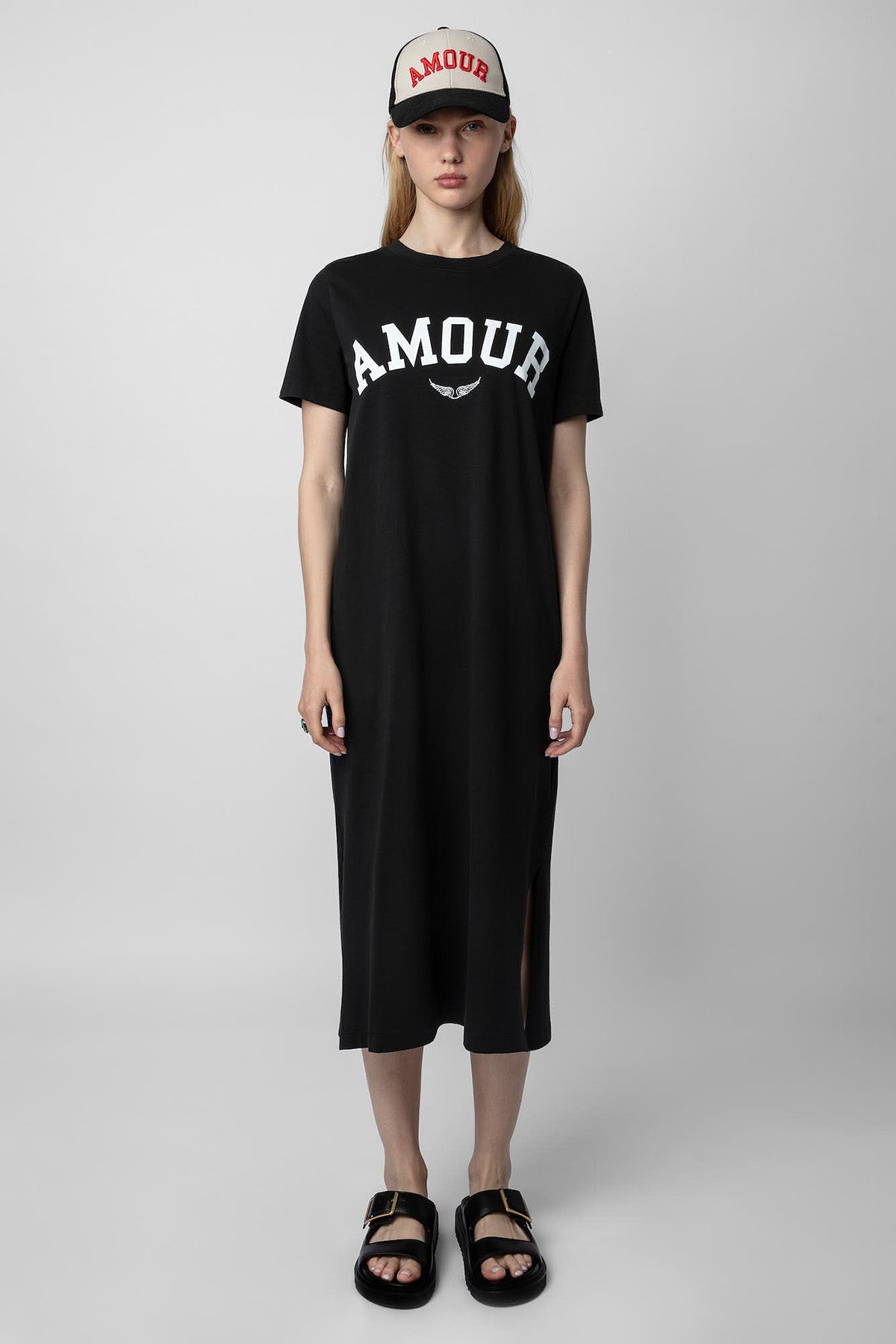 Zadig & Voltaire Amour Logolu Midi T-shirt Elbise-Libas Trendy Fashion Store