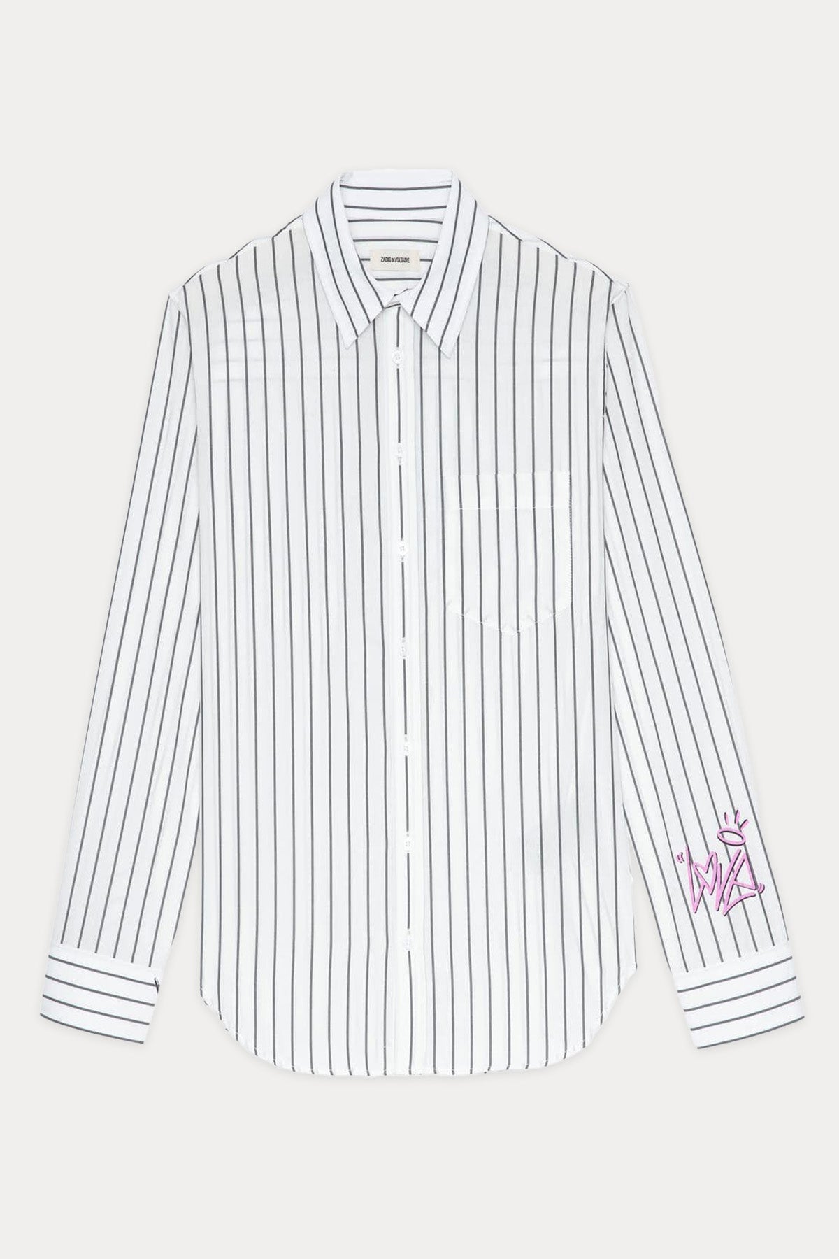 Zadig & Voltaire Cep Detaylı Çizgili Gömlek-Libas Trendy Fashion Store