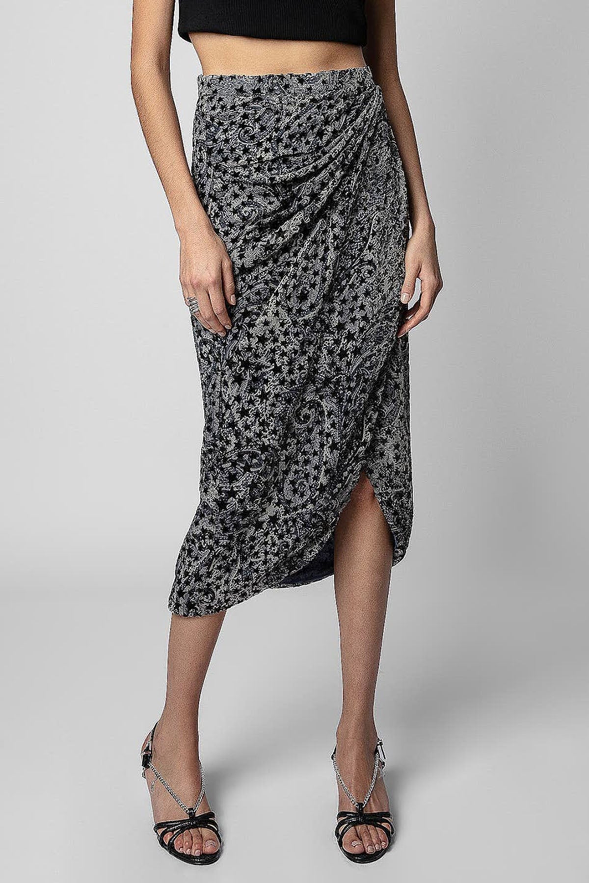 Zadig & Voltaire Yıldız Logolu Midi Etek-Libas Trendy Fashion Store