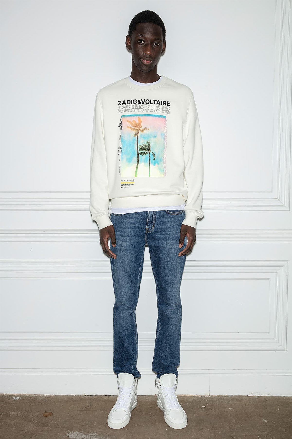 Zadig & Voltaire Yuvarlak Yaka Logolu Sweatshirt-Libas Trendy Fashion Store