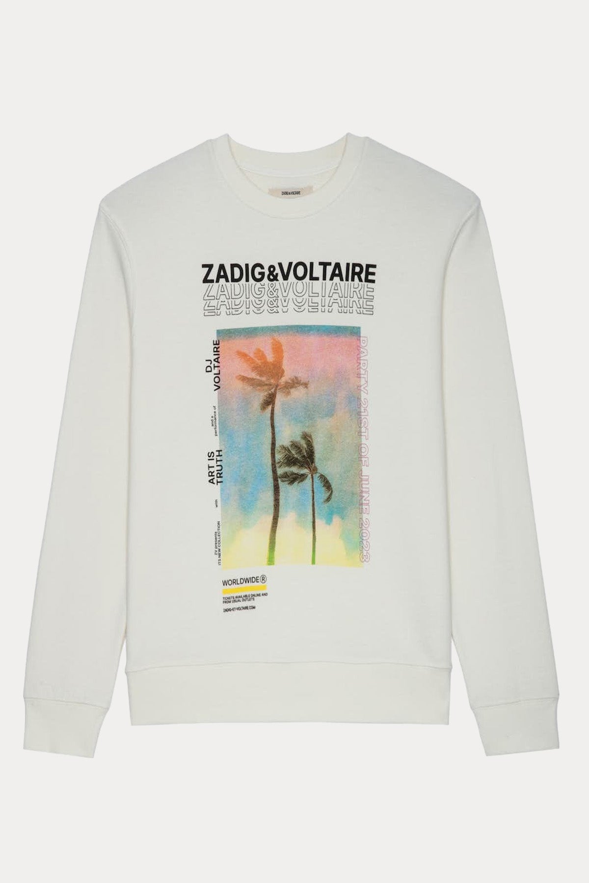Zadig & Voltaire Yuvarlak Yaka Logolu Sweatshirt-Libas Trendy Fashion Store