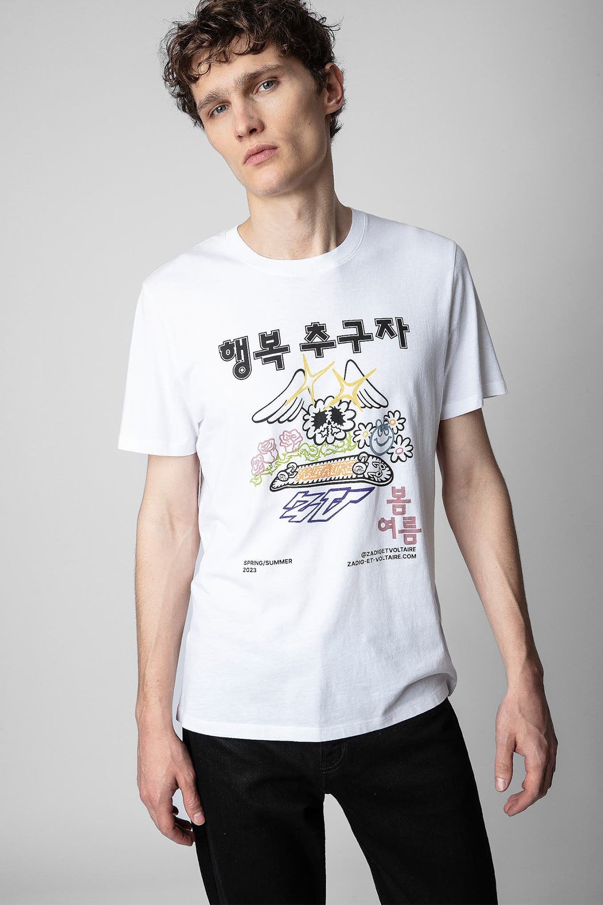 Zadig & Voltaire Yuvarlak Yaka Logolu T-shirt-Libas Trendy Fashion Store