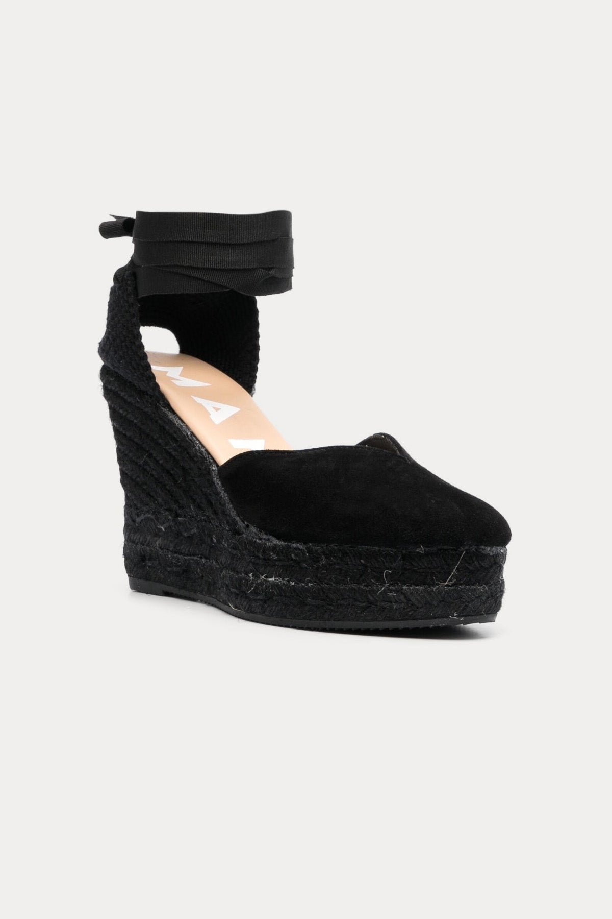 Manebi Bilekten Bağlamalı Süet Sandalet