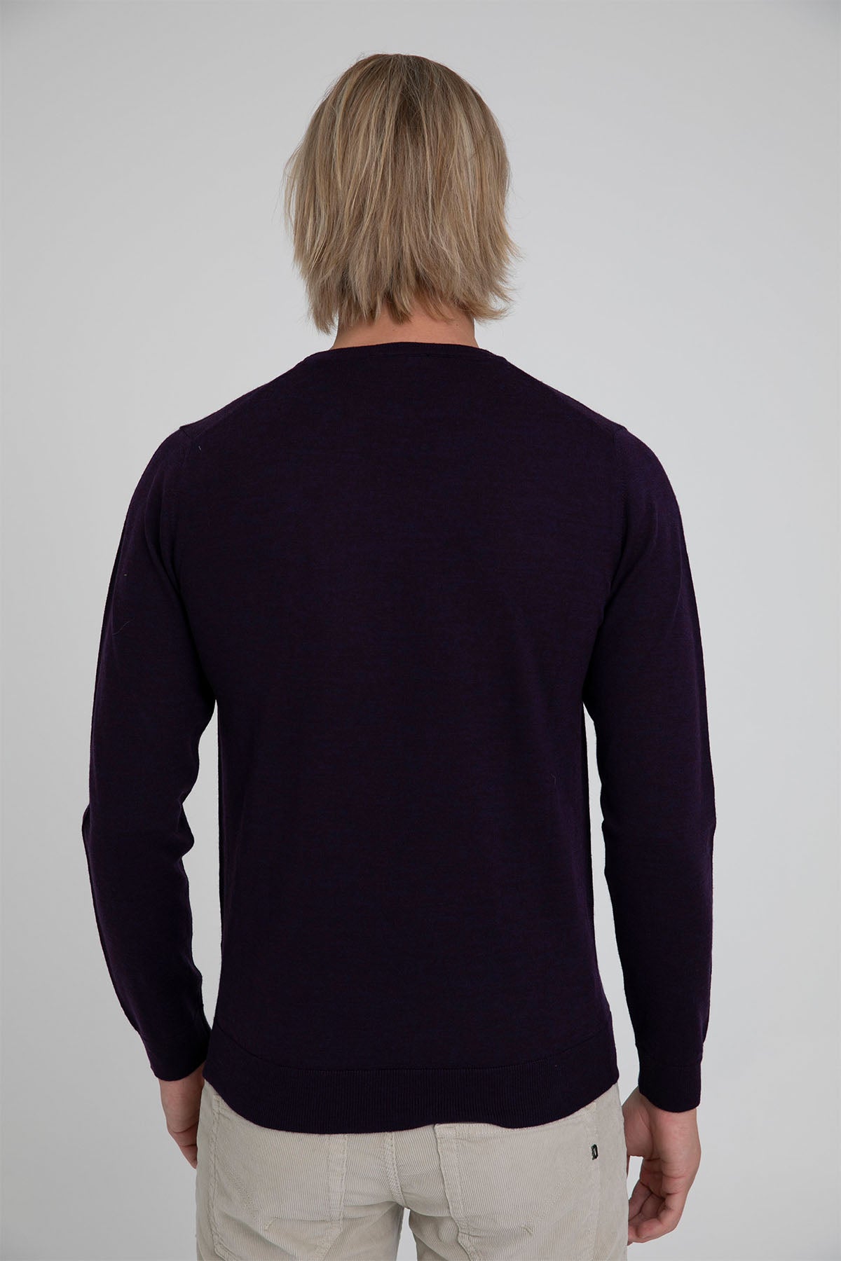 Manifattura Yuvarlak Yaka İnce Örgü Yün Triko-Libas Trendy Fashion Store