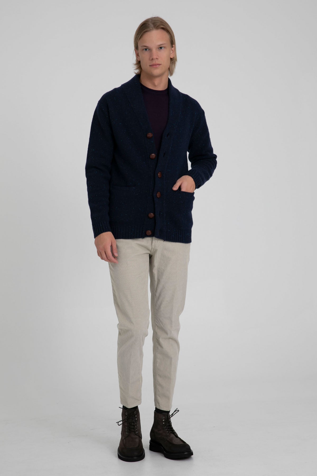 Manifattura Yuvarlak Yaka İnce Örgü Yün Triko-Libas Trendy Fashion Store