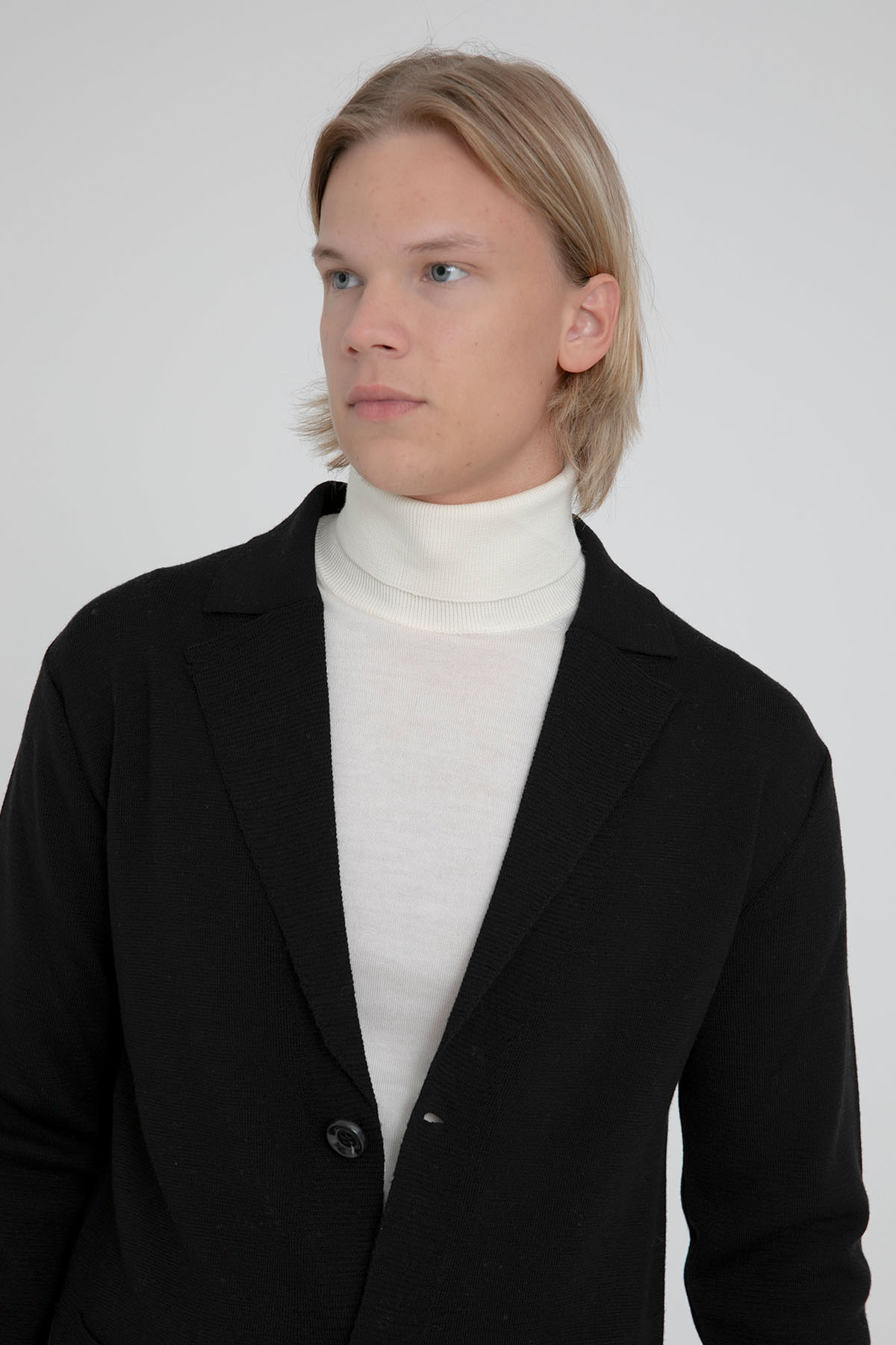 Manifattura Yün Örgü Triko Ceket-Libas Trendy Fashion Store