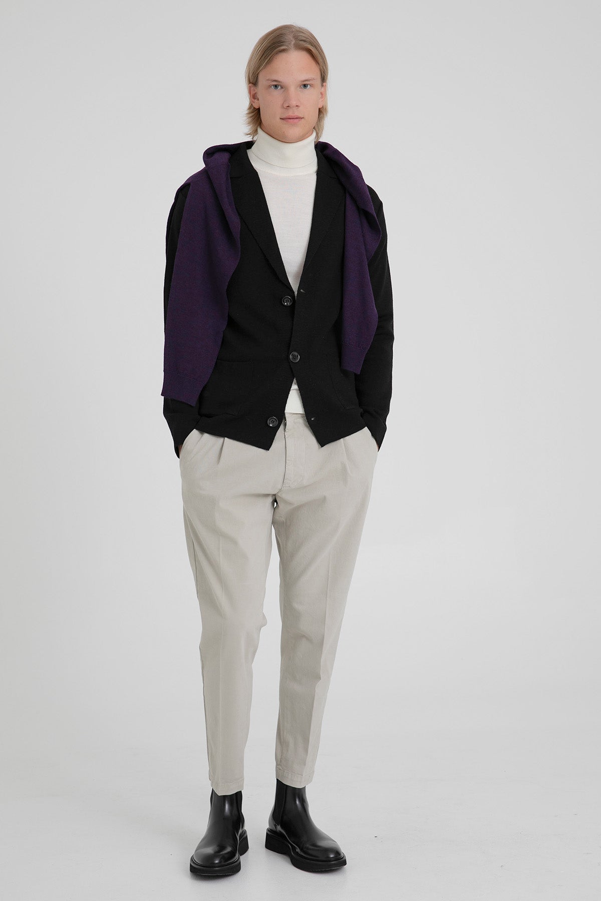 Manifattura Yün Örgü Triko Ceket-Libas Trendy Fashion Store