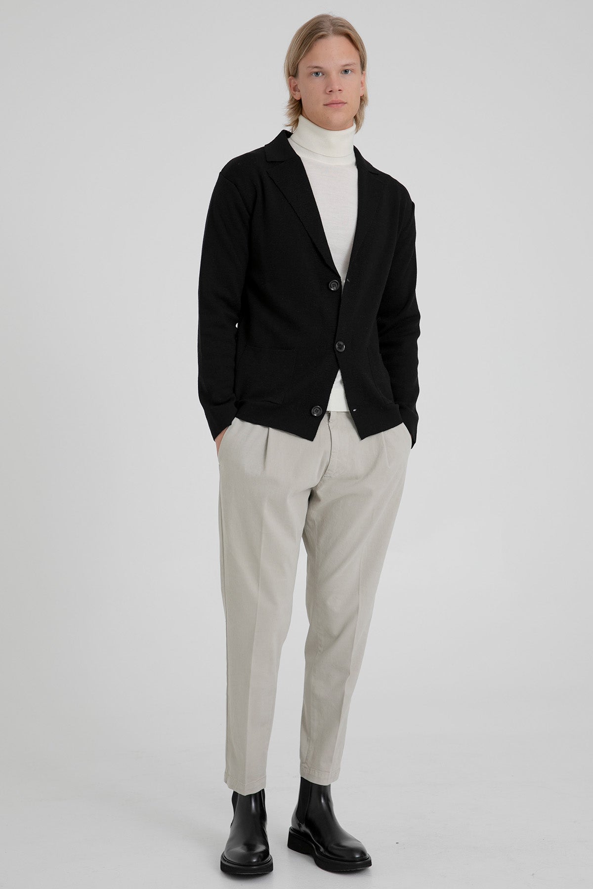 Manifattura Yün Örgü Triko Ceket-Libas Trendy Fashion Store