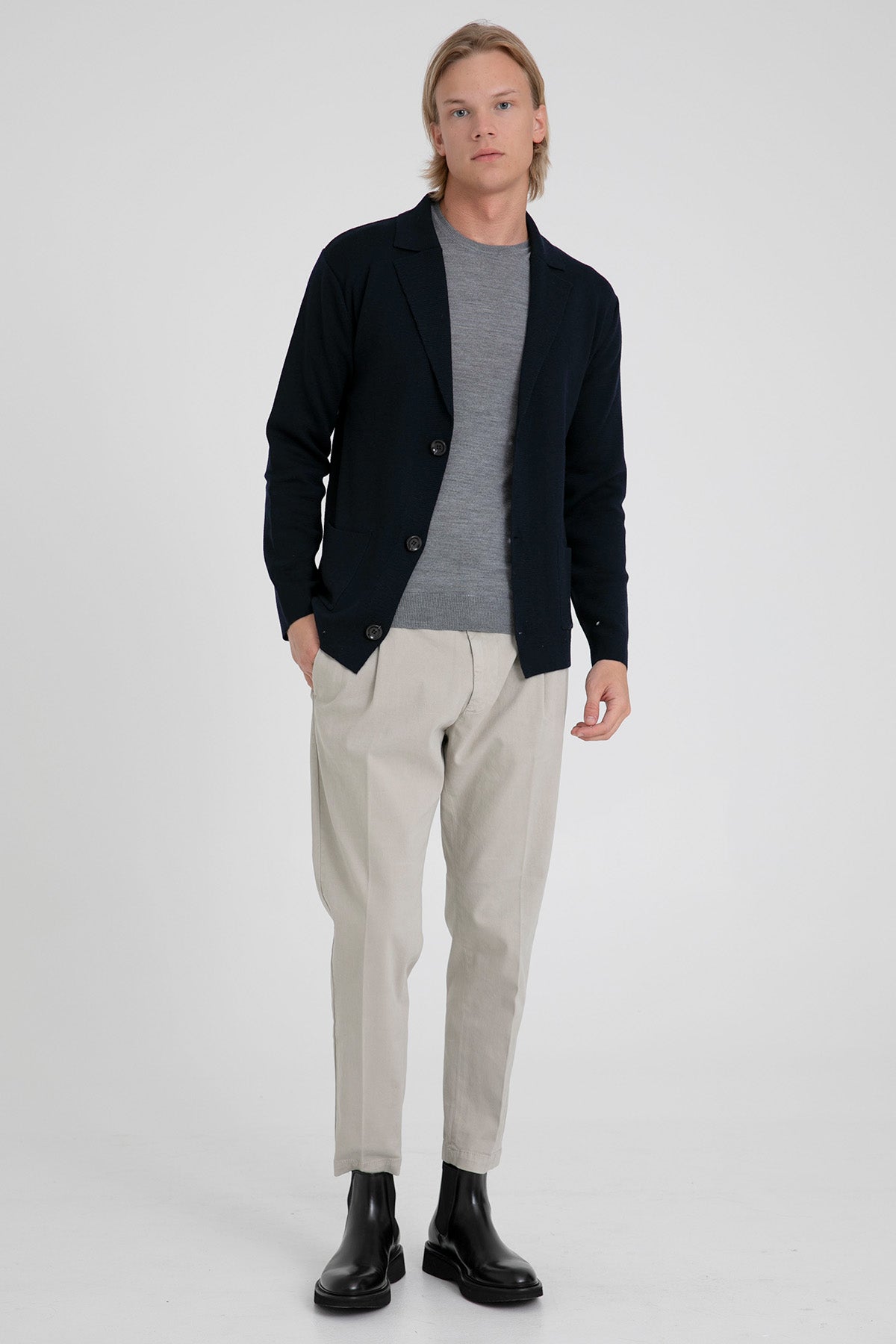 Manifattura Yün Örgü Triko Ceket-Libas Trendy Fashion Store