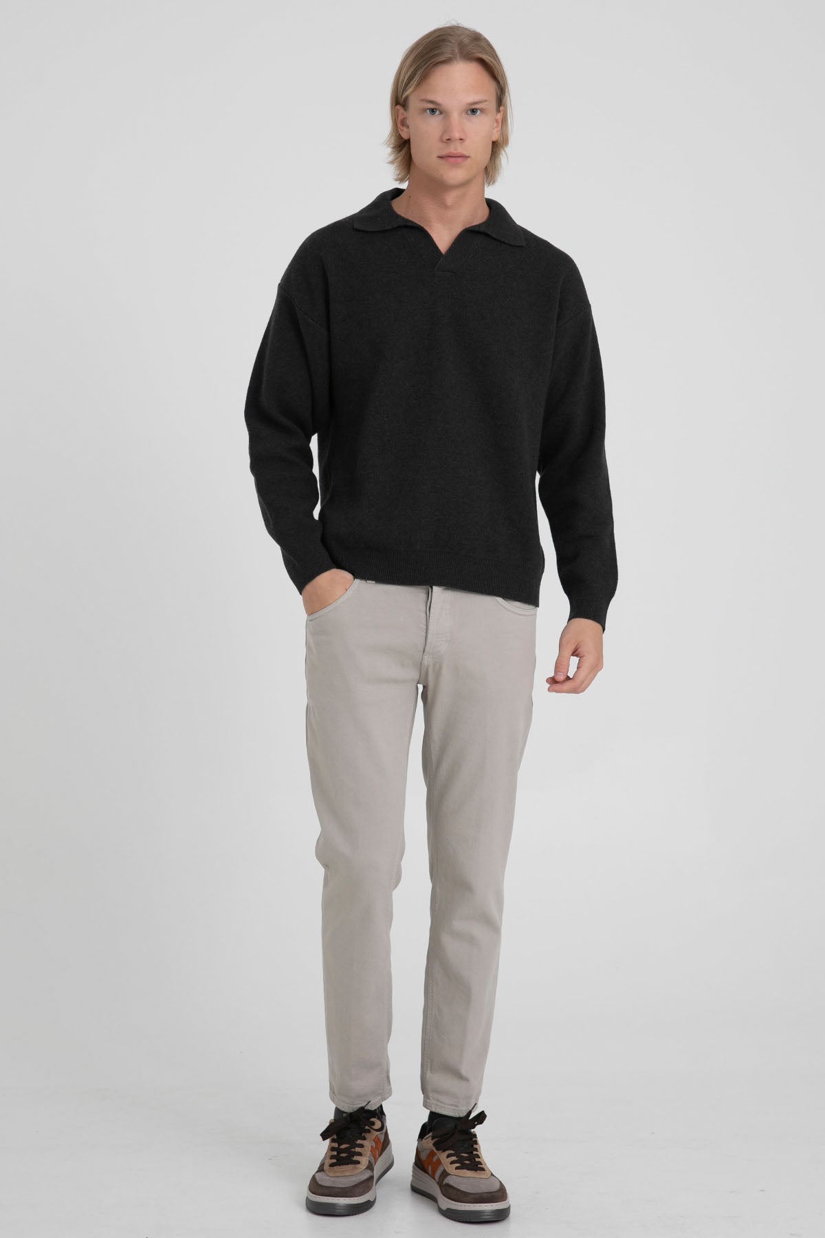 Manifattura Polo Yaka Örgü Yün Triko-Libas Trendy Fashion Store