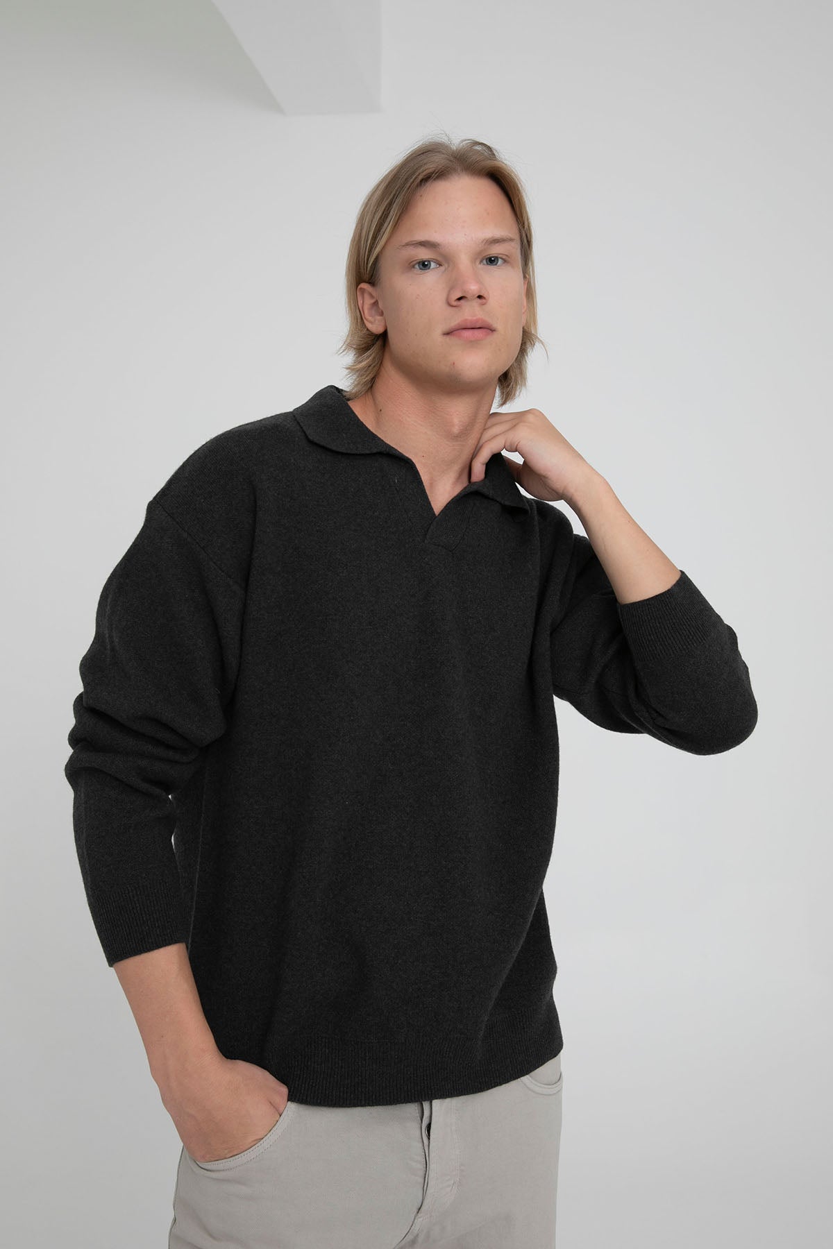 Manifattura Polo Yaka Örgü Yün Triko-Libas Trendy Fashion Store