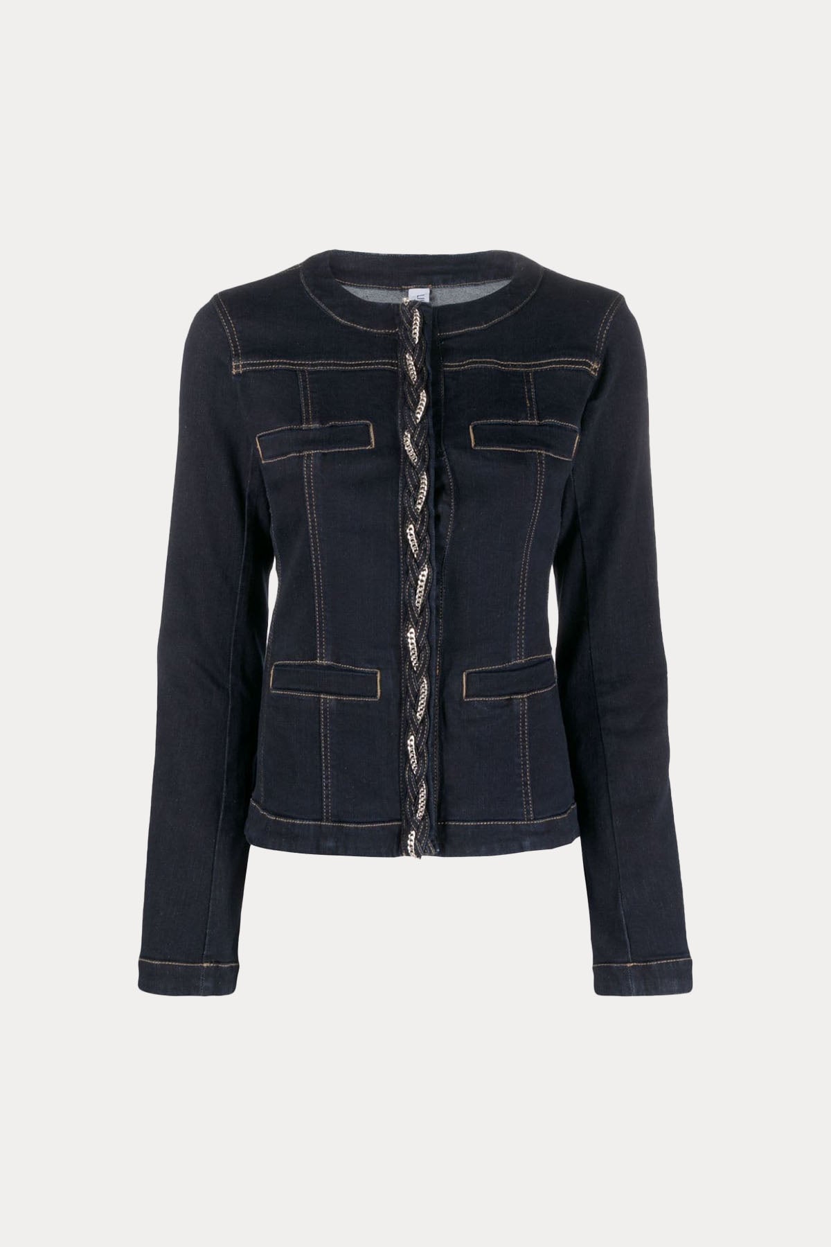 Liu Jo Örgü Detaylı Denim Ceket-Libas Trendy Fashion Store