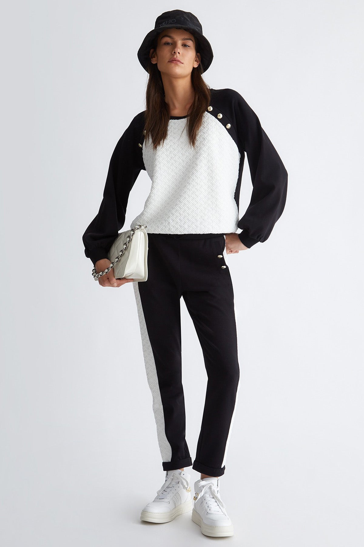 Liu Jo Beli Lastikli Şeritli Streç Pantolon-Libas Trendy Fashion Store