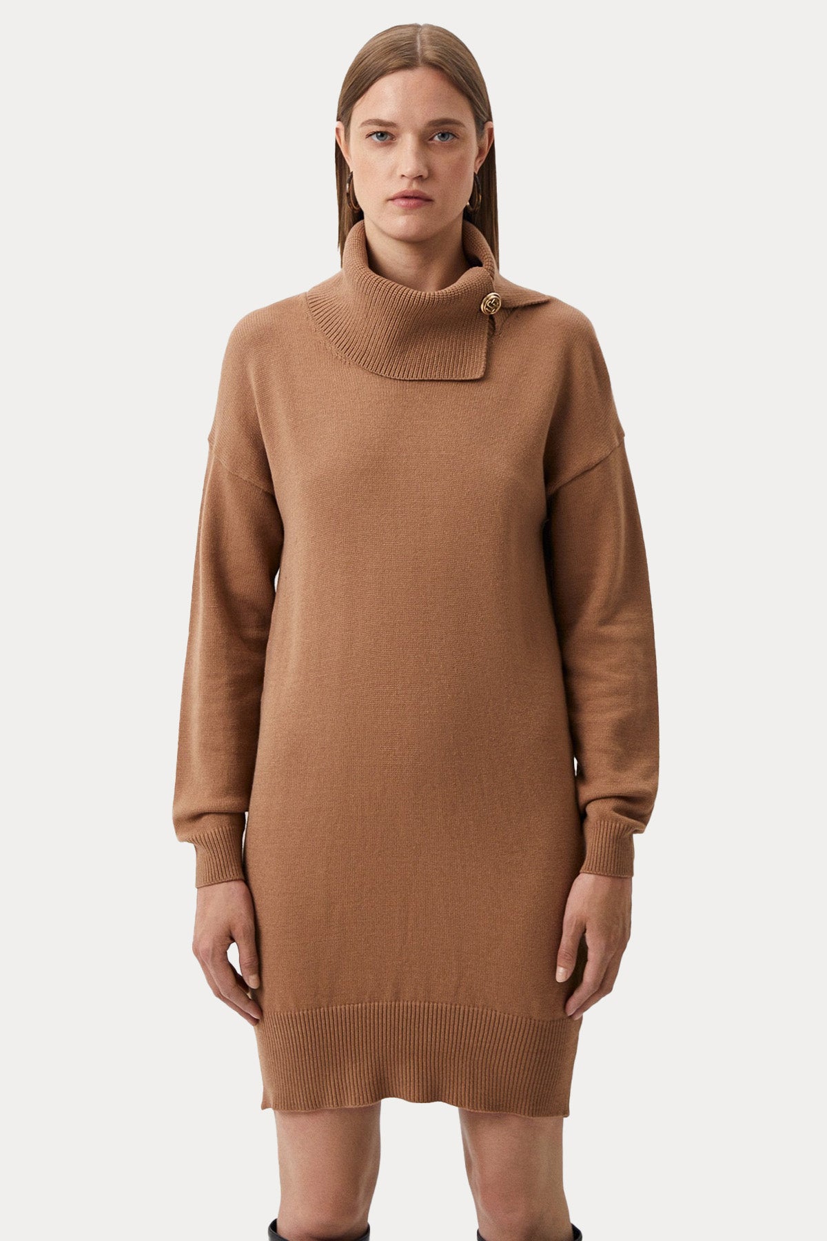 Liu Jo Balıkçı Yaka Mini Triko Elbise-Libas Trendy Fashion Store