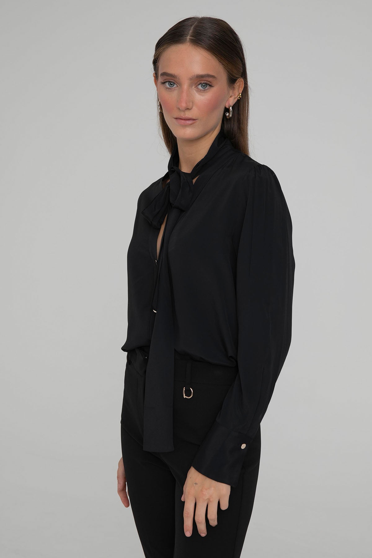 Liu Jo İpekli Fular Detaylı Gömlek-Libas Trendy Fashion Store