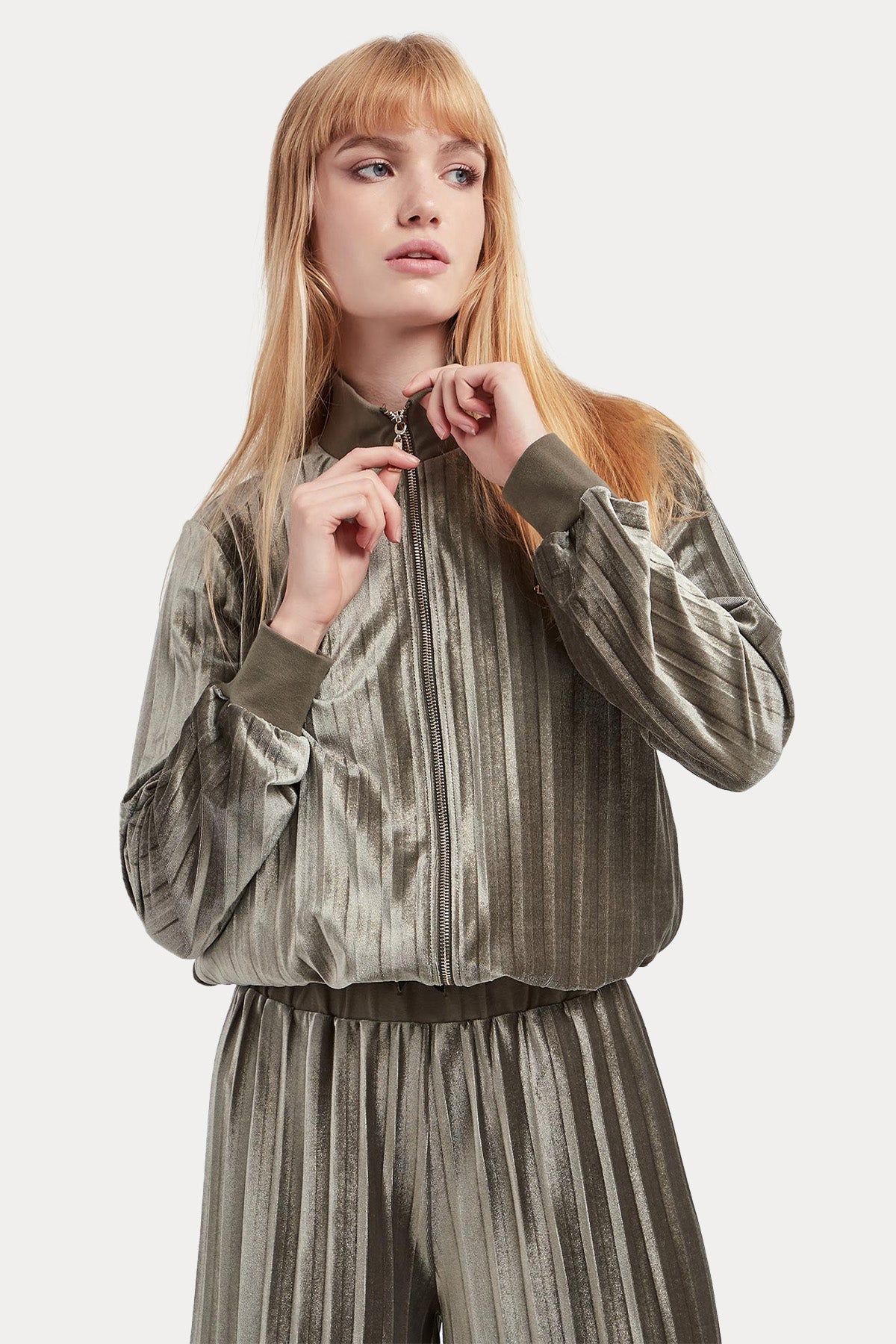 Liu Jo Piliseli Kadife Sweatshirt Ceket-Libas Trendy Fashion Store