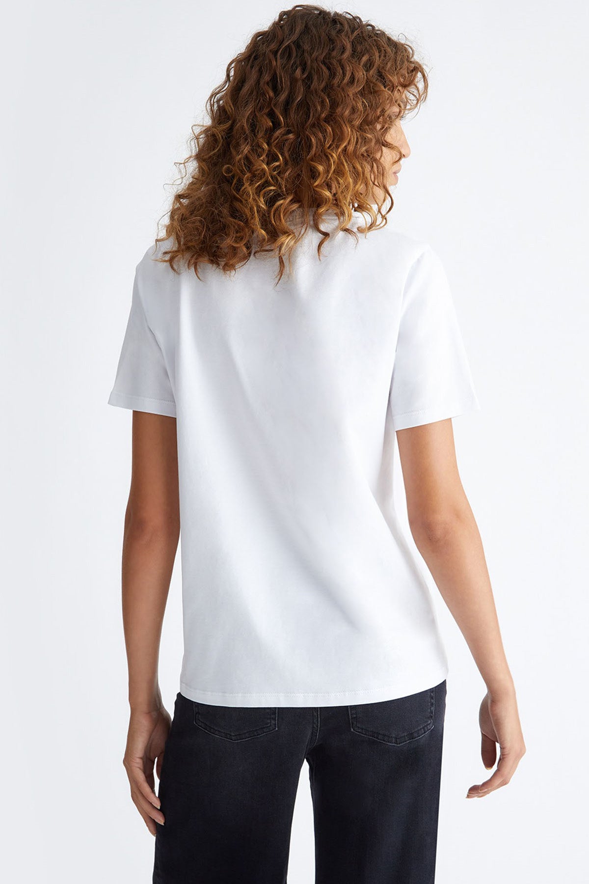 Liu Jo Zincir Aksesuarlı Baskılı T-shirt-Libas Trendy Fashion Store