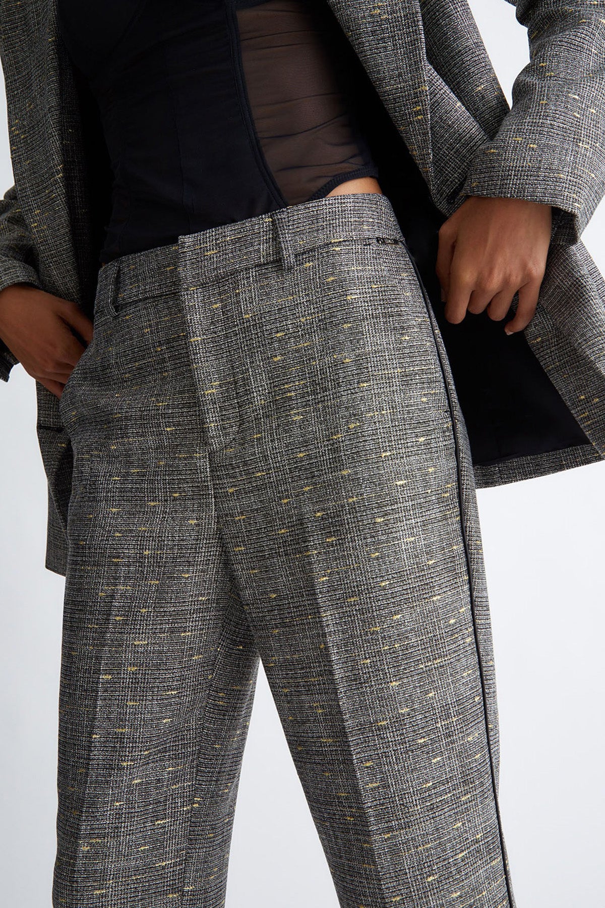 Liu Jo Yüksek Bel Yandan Cepli Ekoseli Pantolon-Libas Trendy Fashion Store