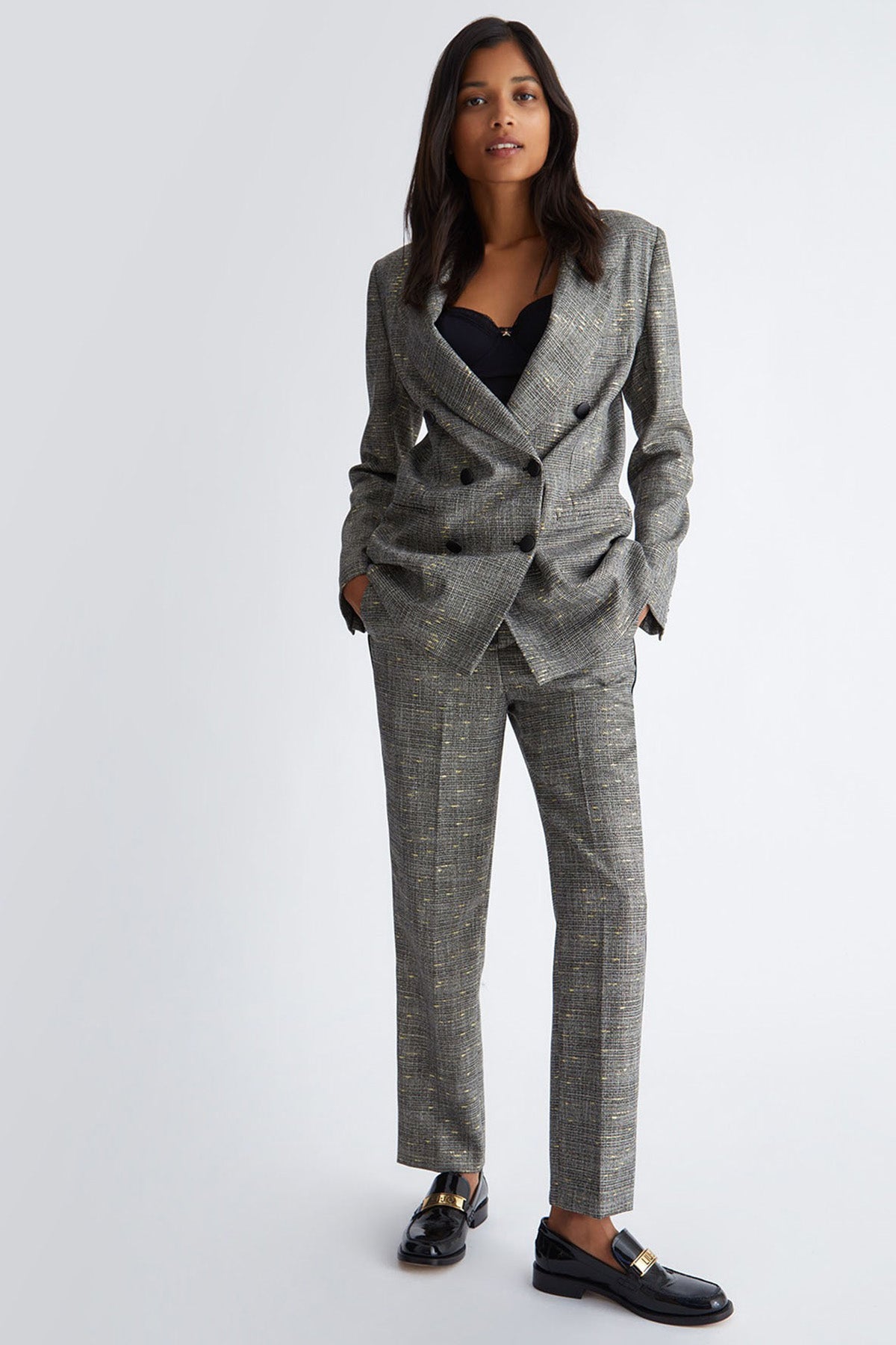 Liu Jo Yüksek Bel Yandan Cepli Ekoseli Pantolon-Libas Trendy Fashion Store