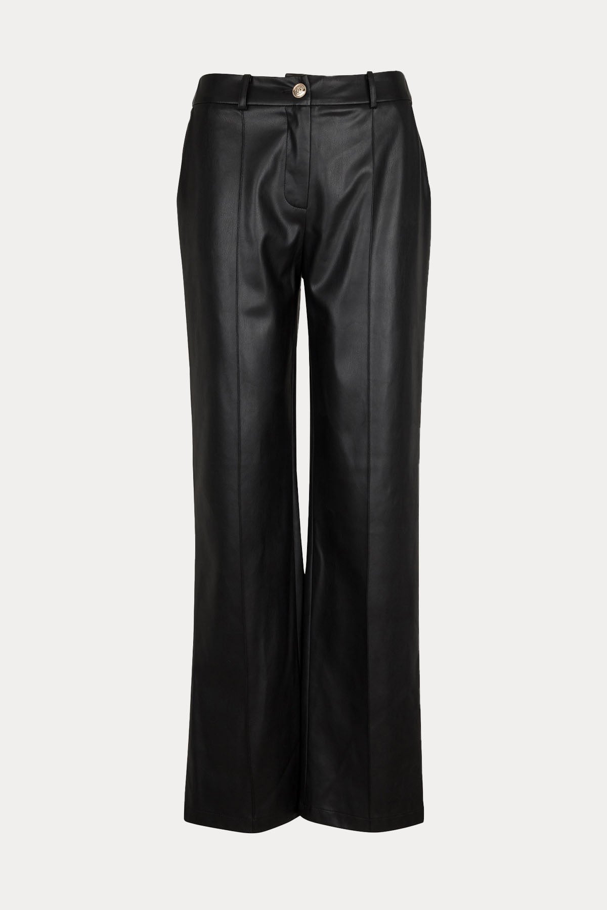 Liu Jo Geniş Kesim Yüksek Bel Deri Pantolon-Libas Trendy Fashion Store