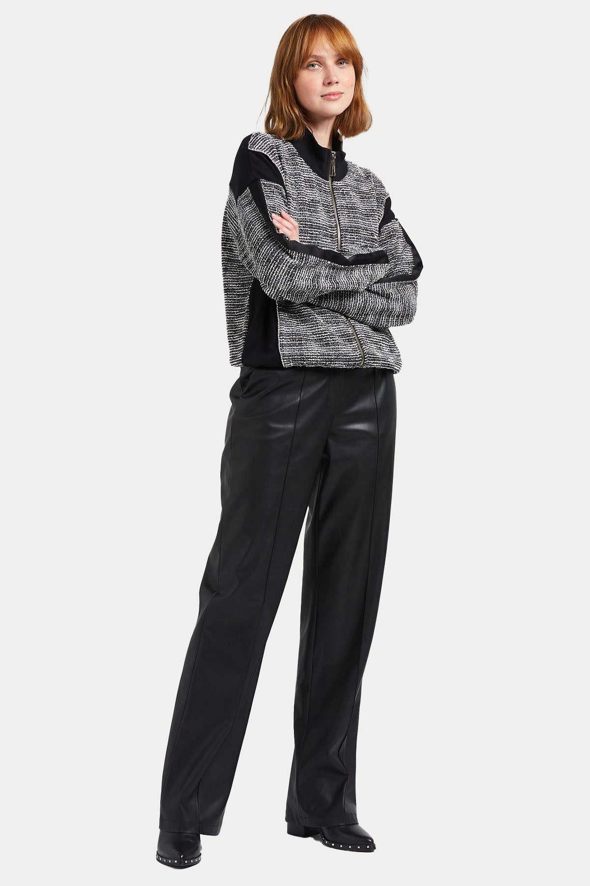 Liu Jo Geniş Kesim Yüksek Bel Deri Pantolon-Libas Trendy Fashion Store