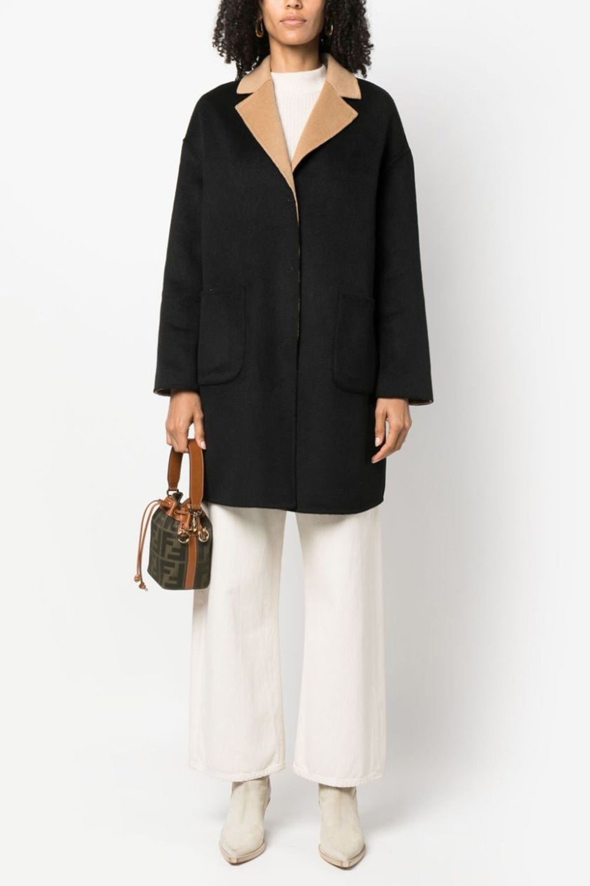 Liu Jo Geniş Kesim Çift Taraflı Yün Kaban-Libas Trendy Fashion Store