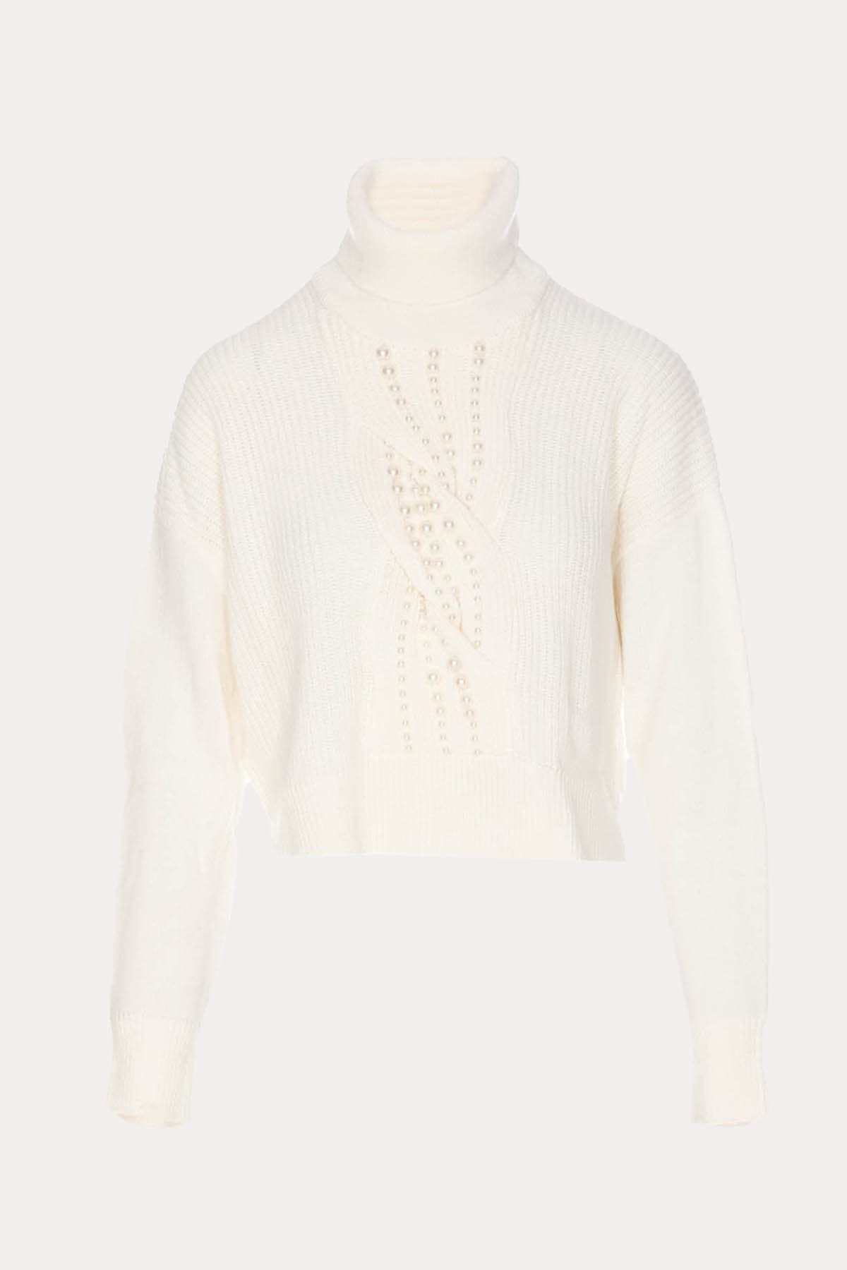 Liu Jo Balıkçı Yaka Saç Örgü Detaylı Yün Triko-Libas Trendy Fashion Store