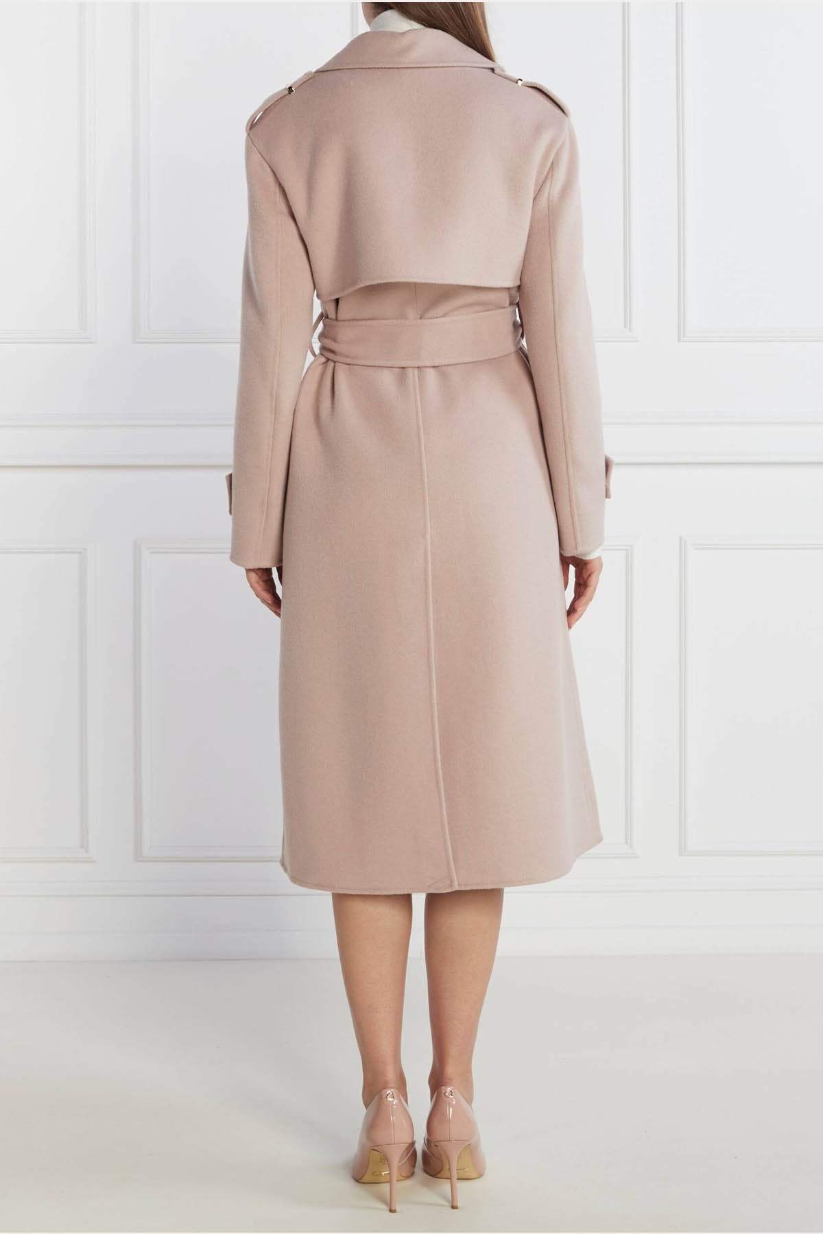 Liu Jo Kruvaze Kuşaklı Yün Manto-Libas Trendy Fashion Store