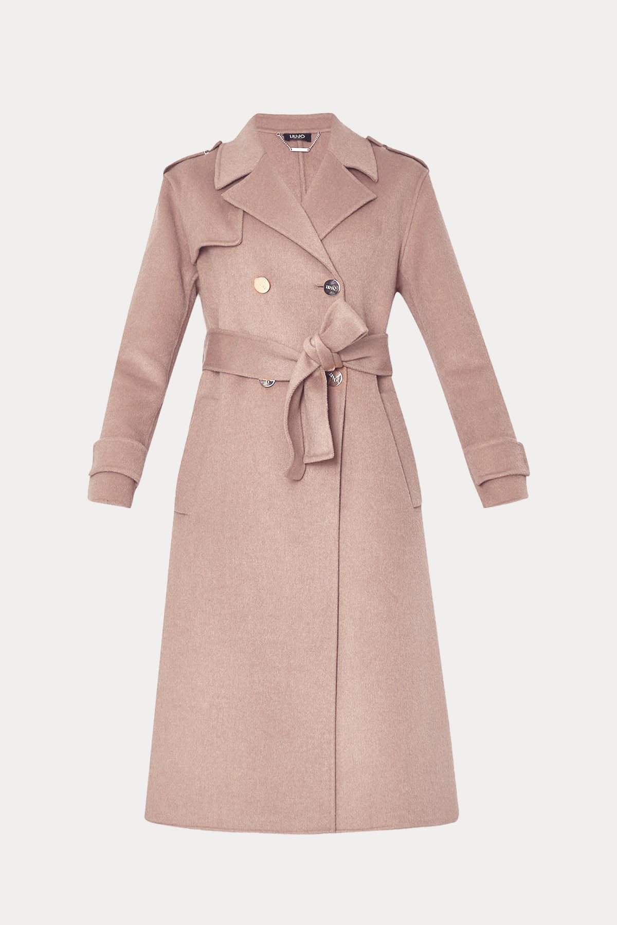 Liu Jo Kruvaze Kuşaklı Yün Manto-Libas Trendy Fashion Store