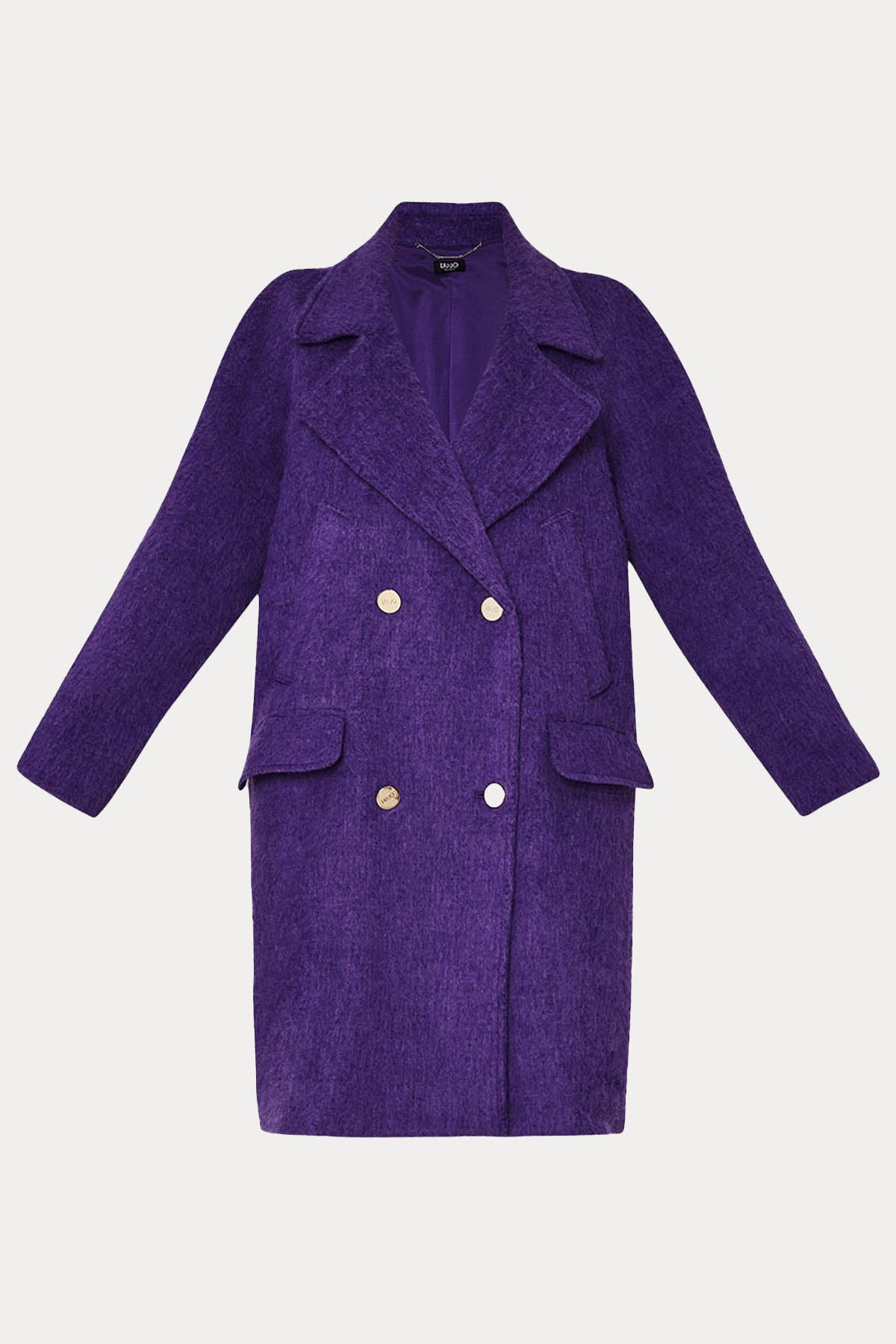 Liu Jo Kruvaze Cep Detaylı Yün Manto-Libas Trendy Fashion Store