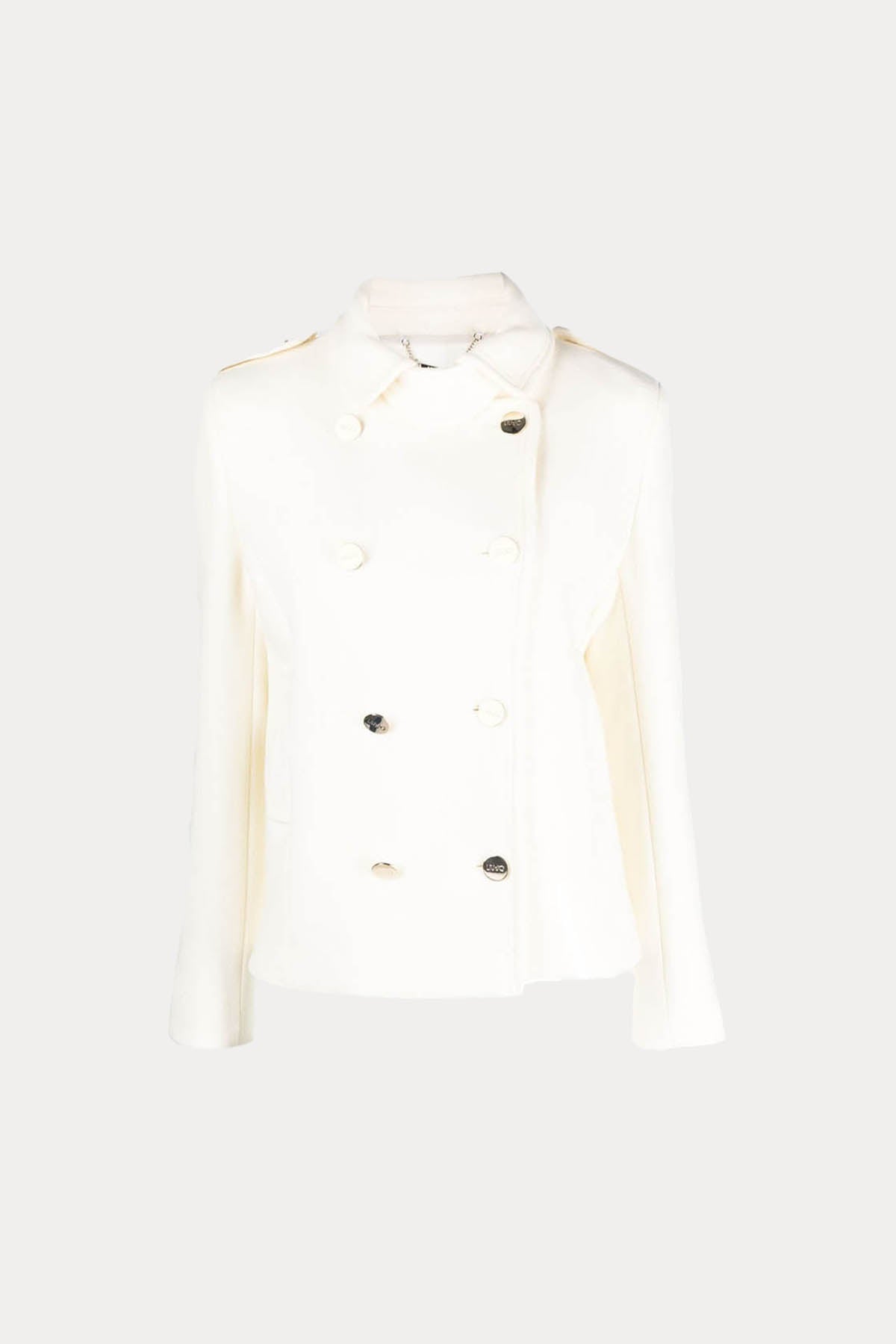 Liu Jo Apolet Detaylı Kruvaze Yün Ceket-Libas Trendy Fashion Store