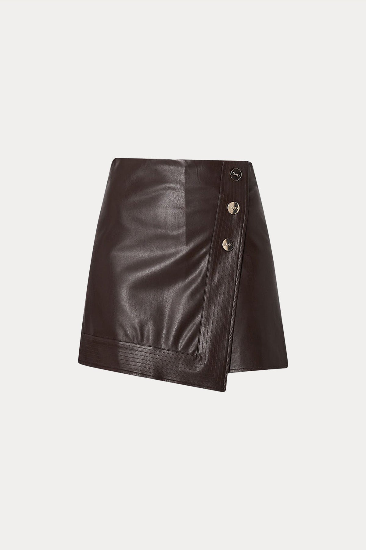 Liu Jo Kruvaze Düğme Detaylı Deri Şort-Libas Trendy Fashion Store