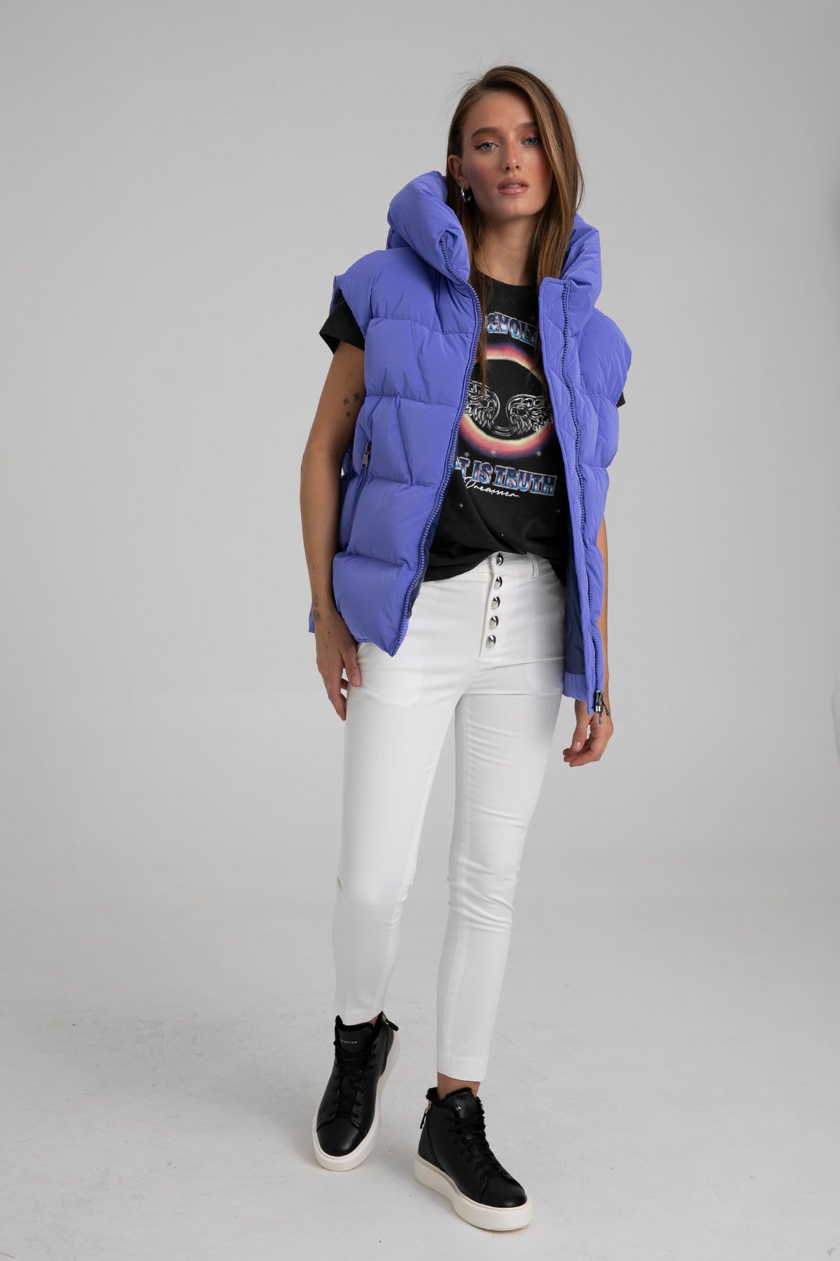 Hetrego Nimah Kapüşonlu Puffer Yelek-Libas Trendy Fashion Store