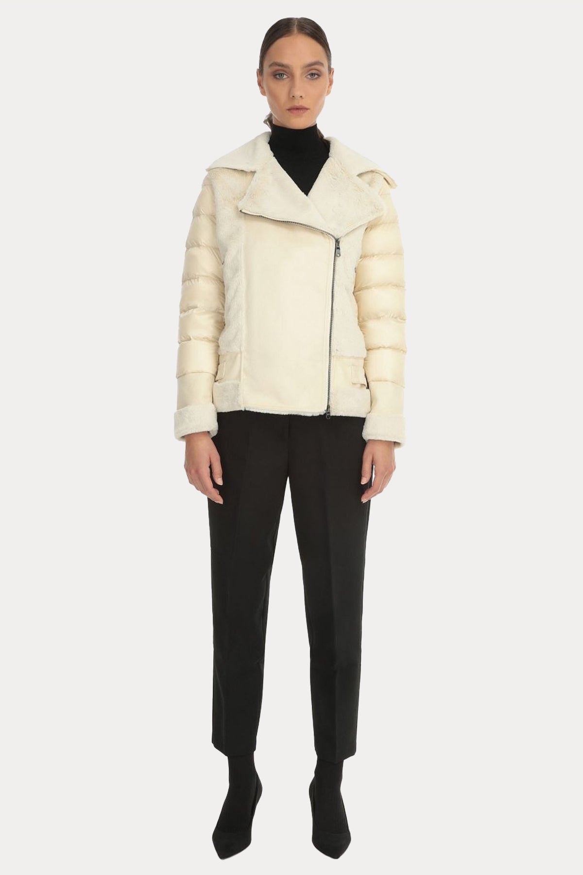 Hetrego Willa Süet Detaylı Puffer Mont-Libas Trendy Fashion Store