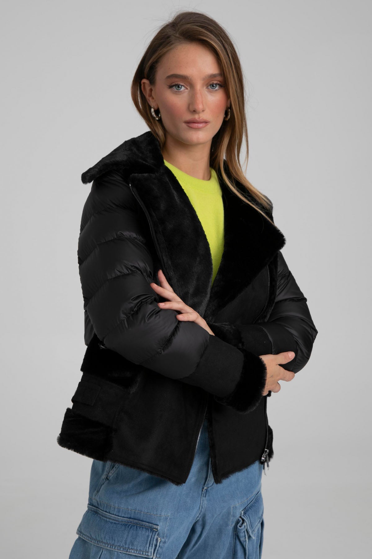 Hetrego Willa Süet Detaylı Puffer Mont-Libas Trendy Fashion Store