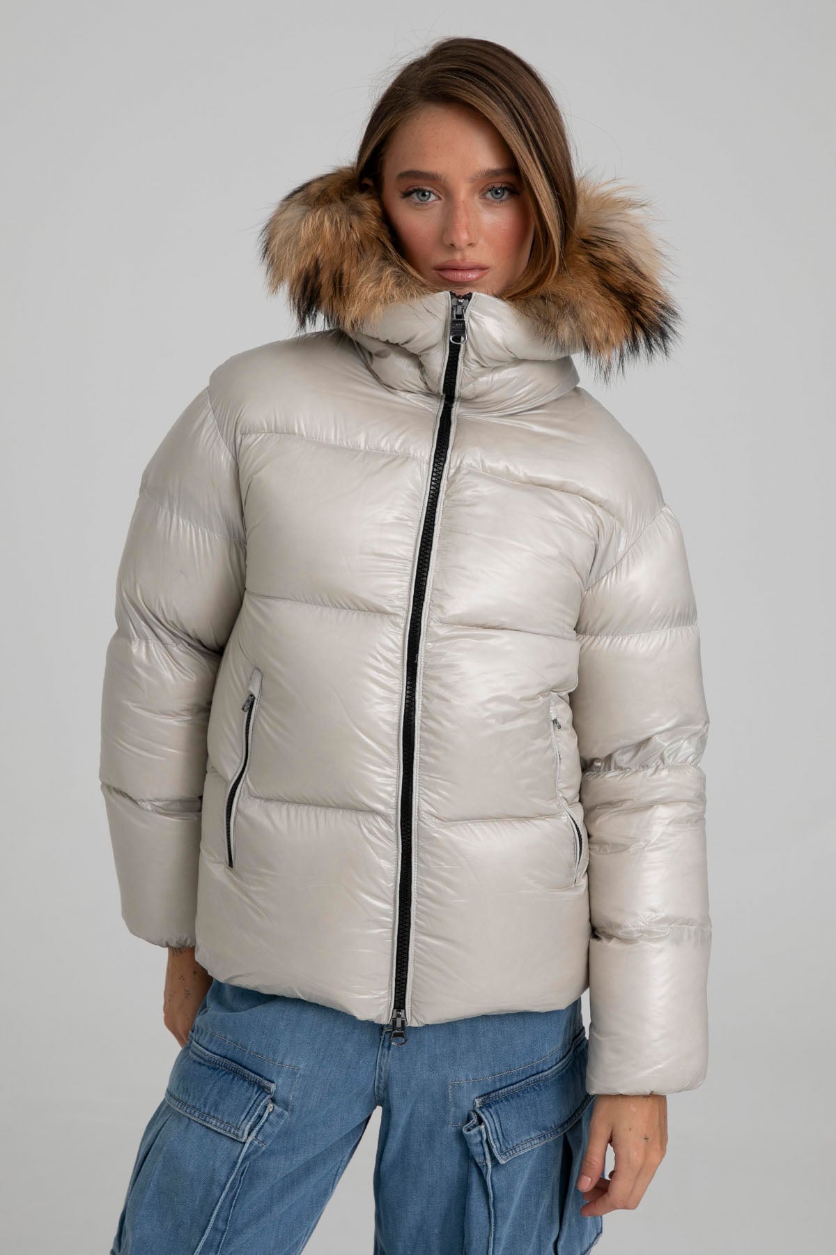 Hetrego Shea Kürklü Kapüşonlu Puffer Mont-Libas Trendy Fashion Store