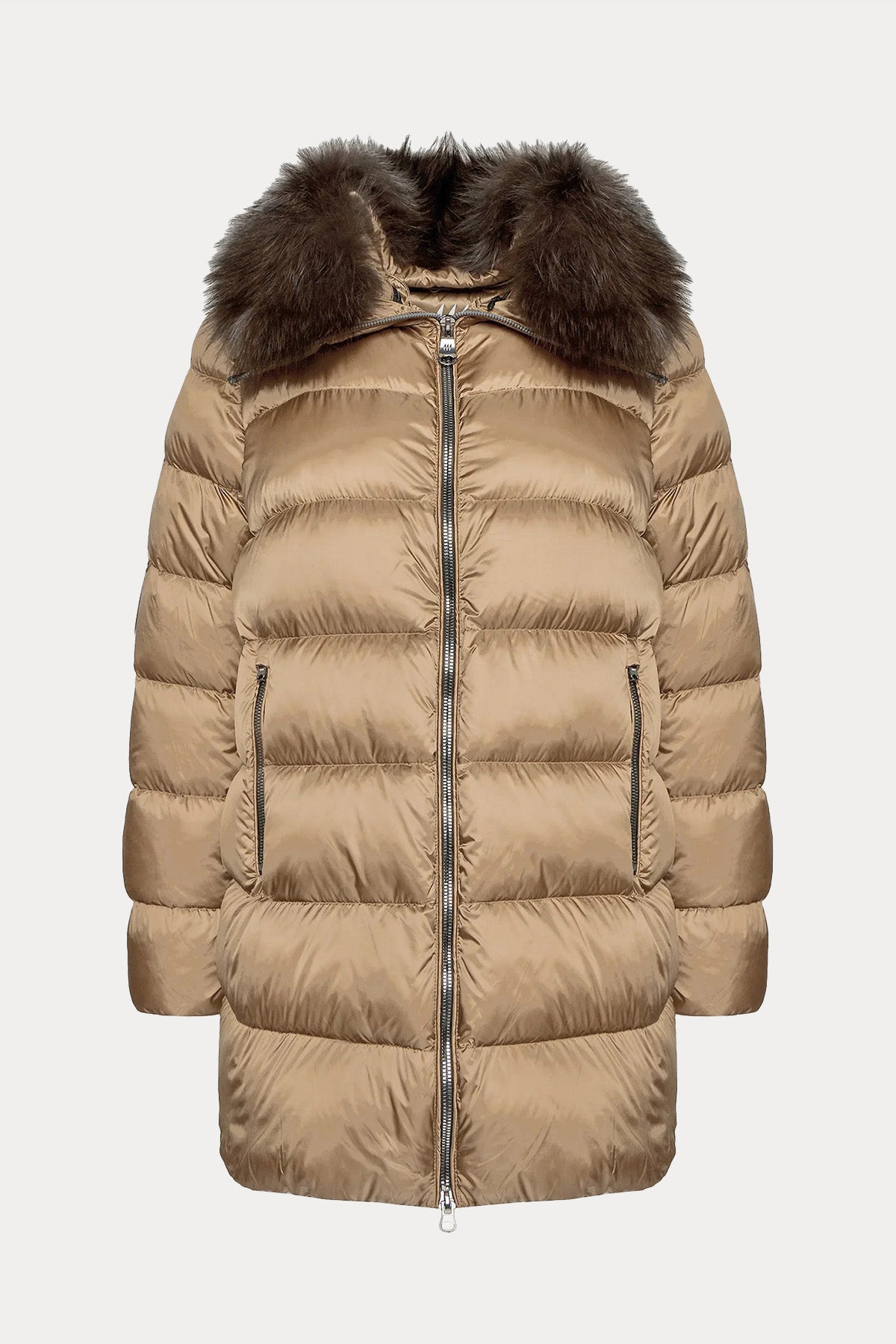 Hetrego Sena Yakası Kürklü Puffer Mont-Libas Trendy Fashion Store