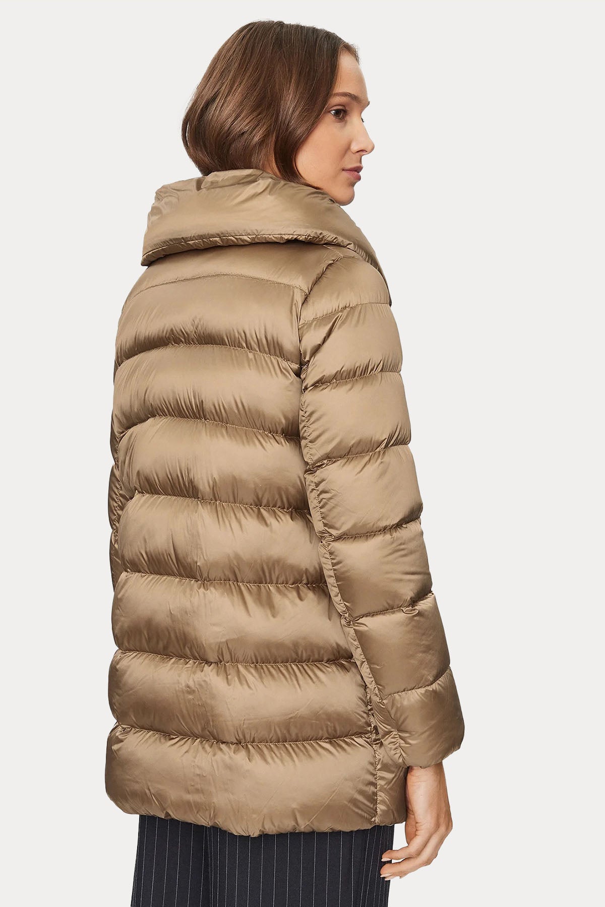 Hetrego Sena Yakası Kürklü Puffer Mont-Libas Trendy Fashion Store