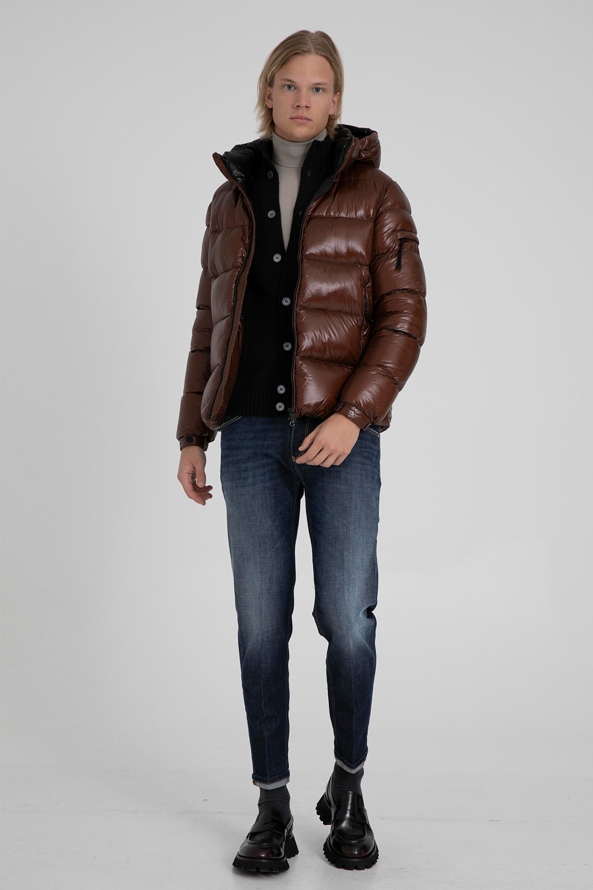 Hetrego Scott Kapüşonlu Parlak Puffer Mont-Libas Trendy Fashion Store