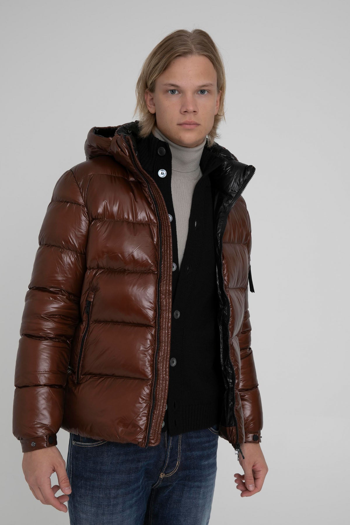 Hetrego Scott Kapüşonlu Parlak Puffer Mont-Libas Trendy Fashion Store