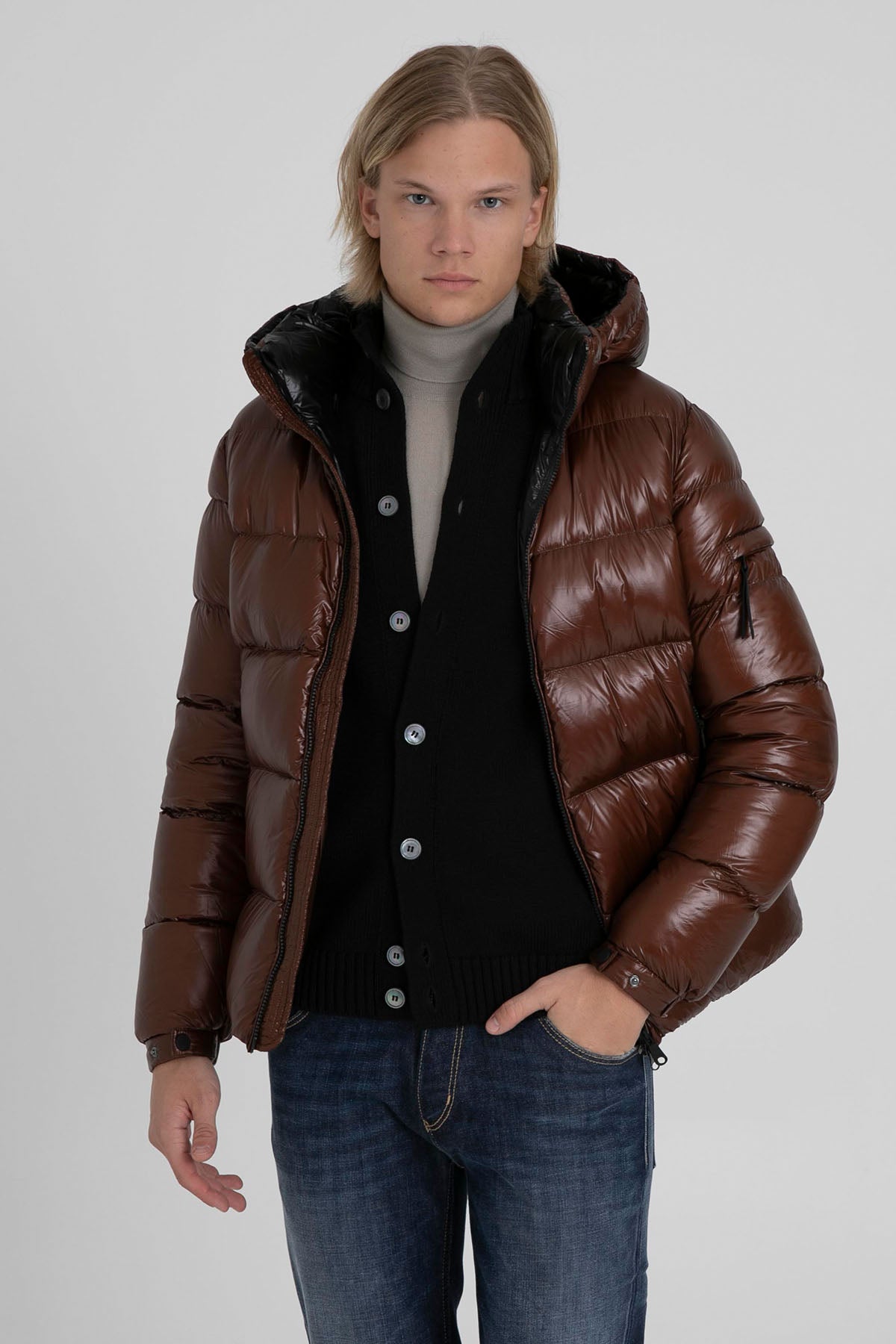 Hetrego Scott Kapüşonlu Parlak Puffer Mont-Libas Trendy Fashion Store