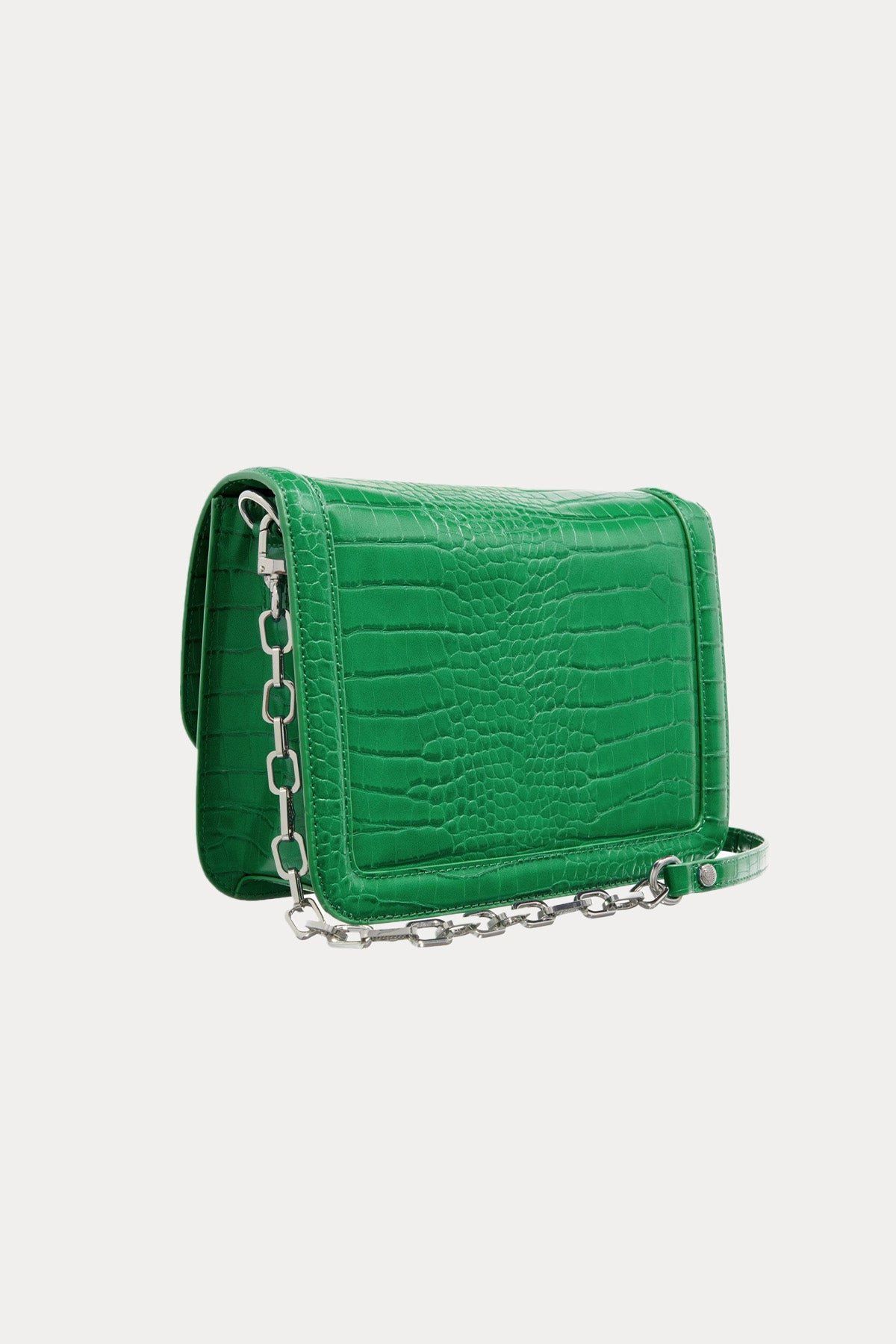 Chiara Ferragni Krokodil Desenli Göz Logolu Omuz Çantası-Libas Trendy Fashion Store